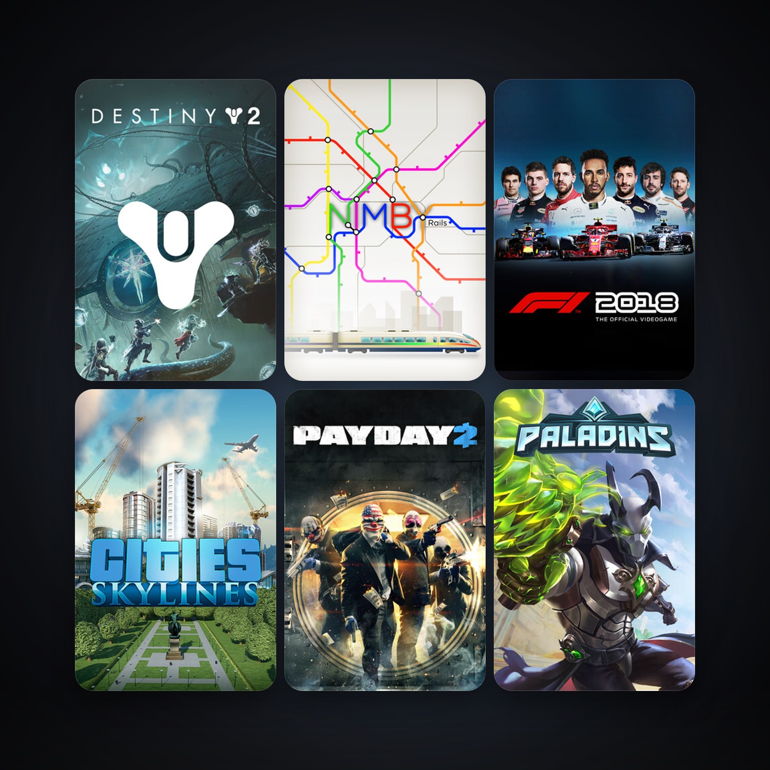 PAYDAY 2 + Cities: Skylines, 139 games, Steam 14, clean — HabibiAccounts