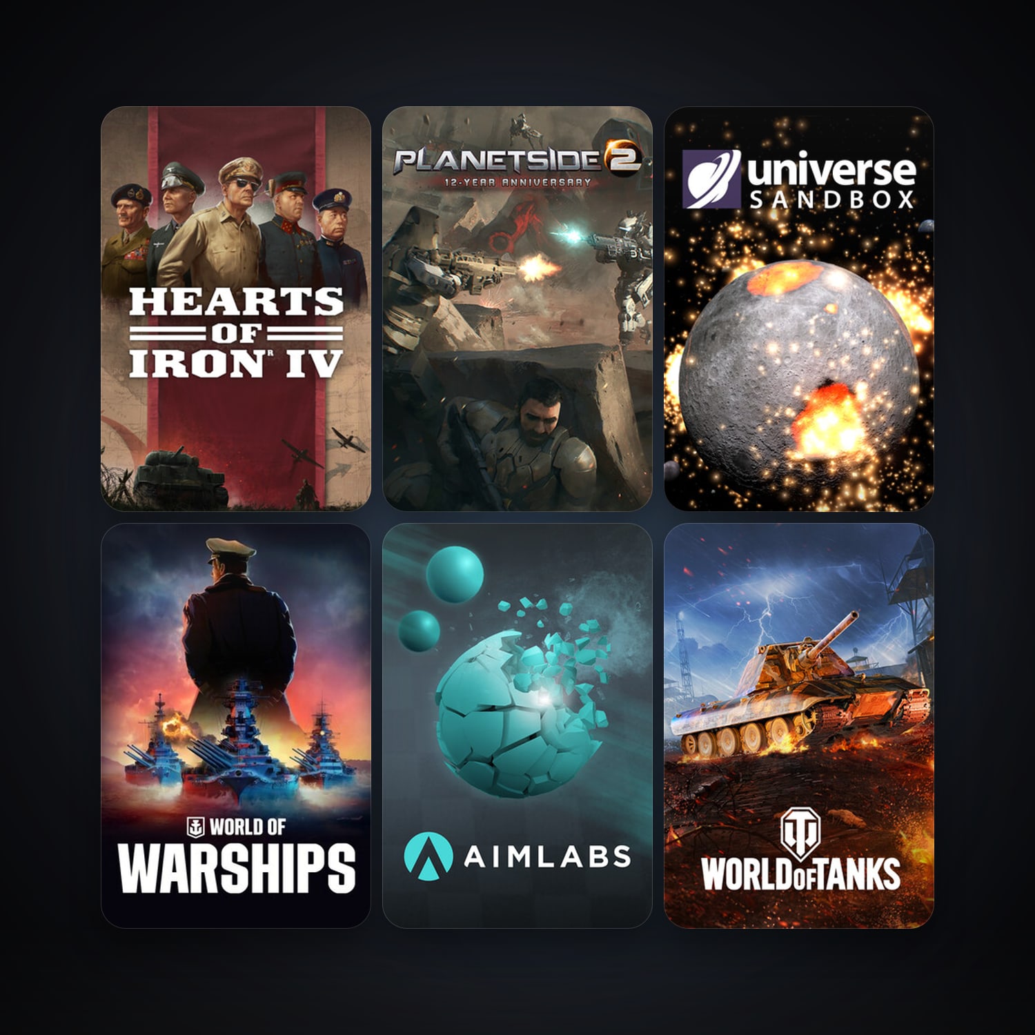 PlanetSide 2 + Universe Sandbox, 21 games, clean — HabibiAccounts