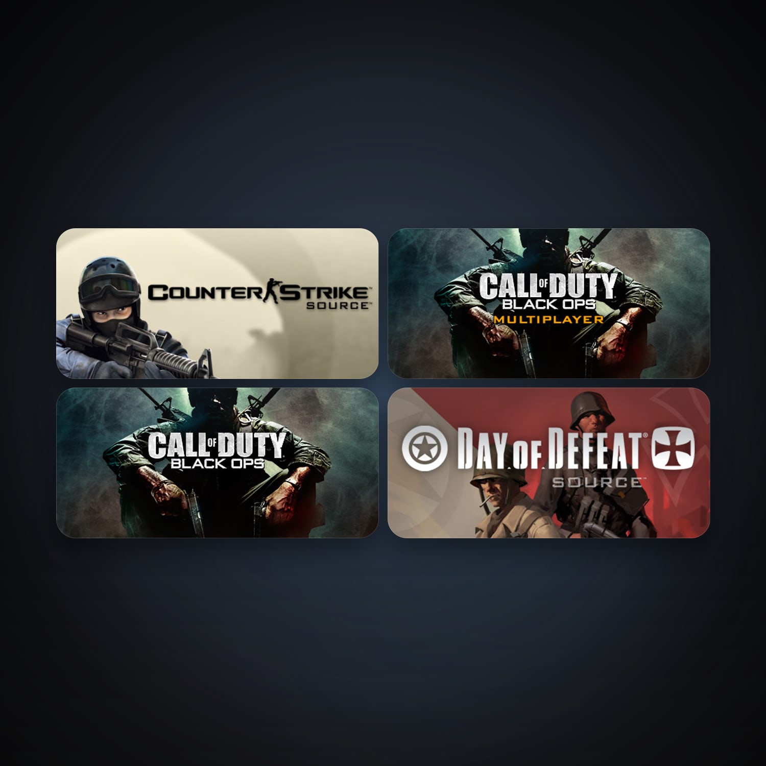 Counter-Strike: Source + Day of Defeat: Source, 5 games, clean — HabibiAccounts