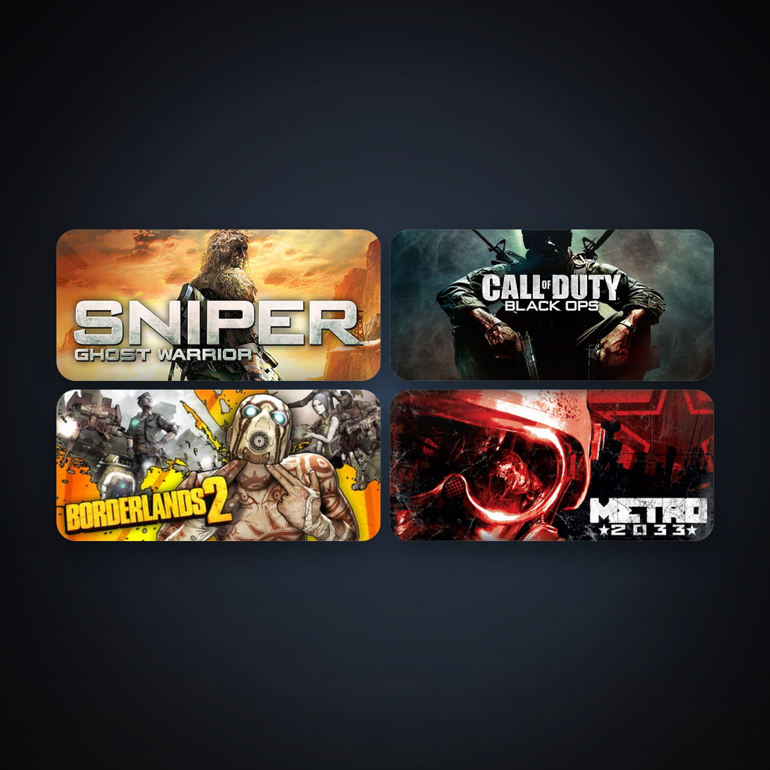 Sniper: Ghost Warrior + Call of Duty: Black Ops, 5 games, clean — HabibiAccounts