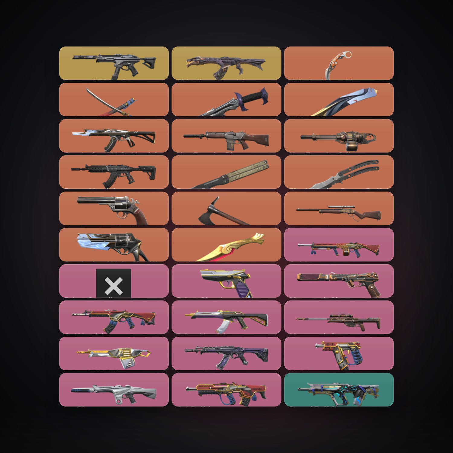 EU Plat 2 locker — 8 knives, 86 skins, lvl 119 — HabibiAccounts