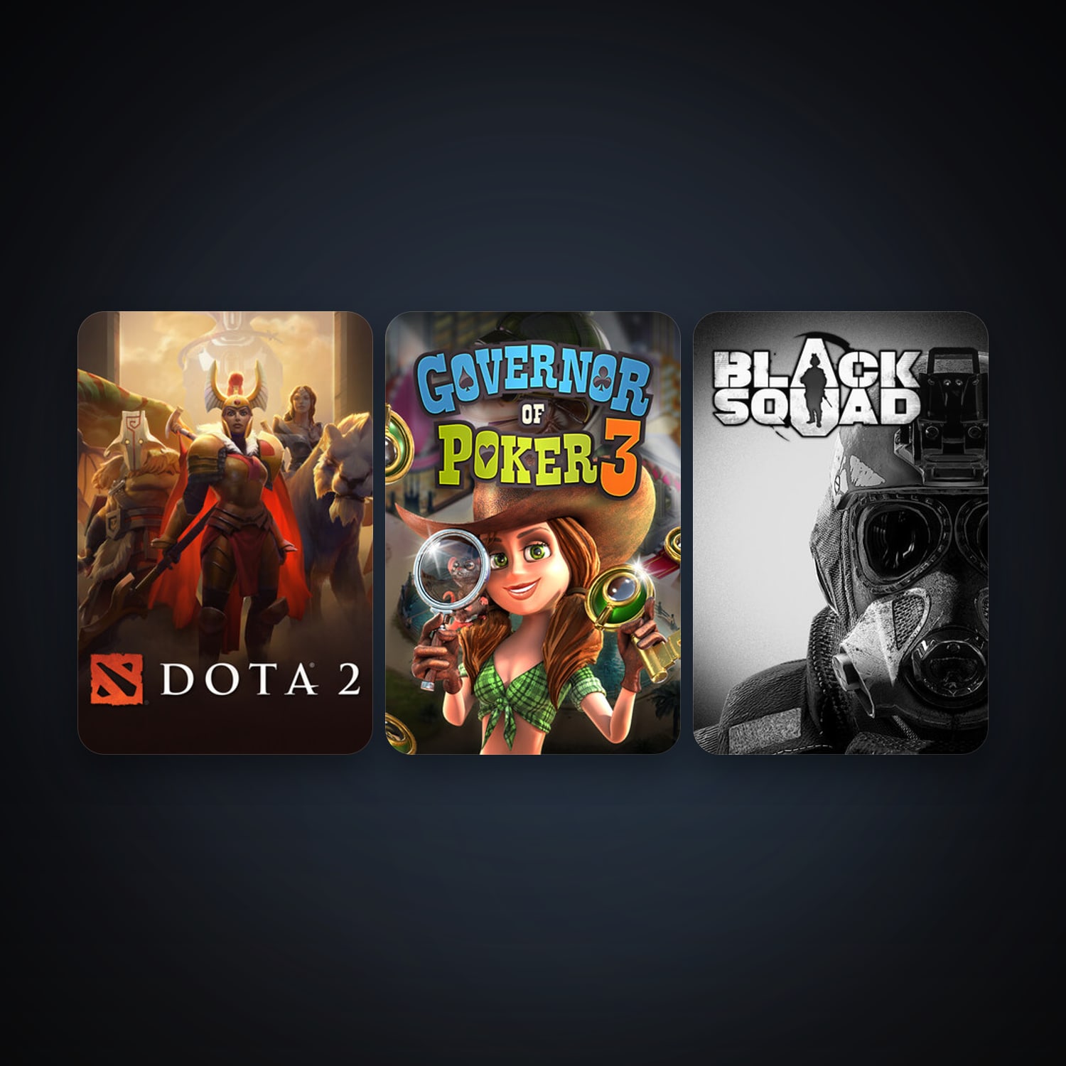 Dota 2 + Governor of Poker 3, 12 games, clean — HabibiAccounts