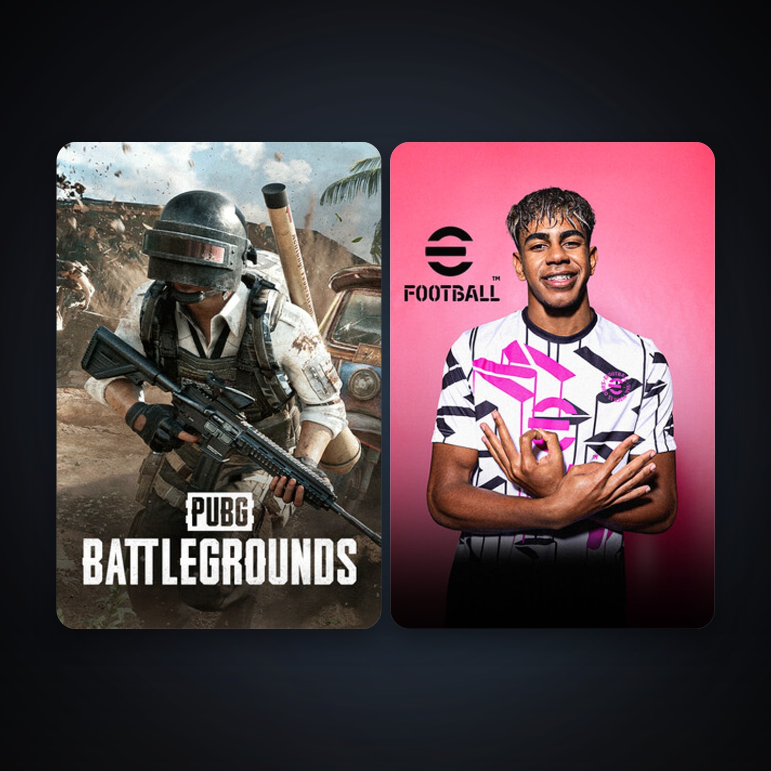 PUBG: BATTLEGROUNDS + eFootball 2024, 3 games, clean — HabibiAccounts