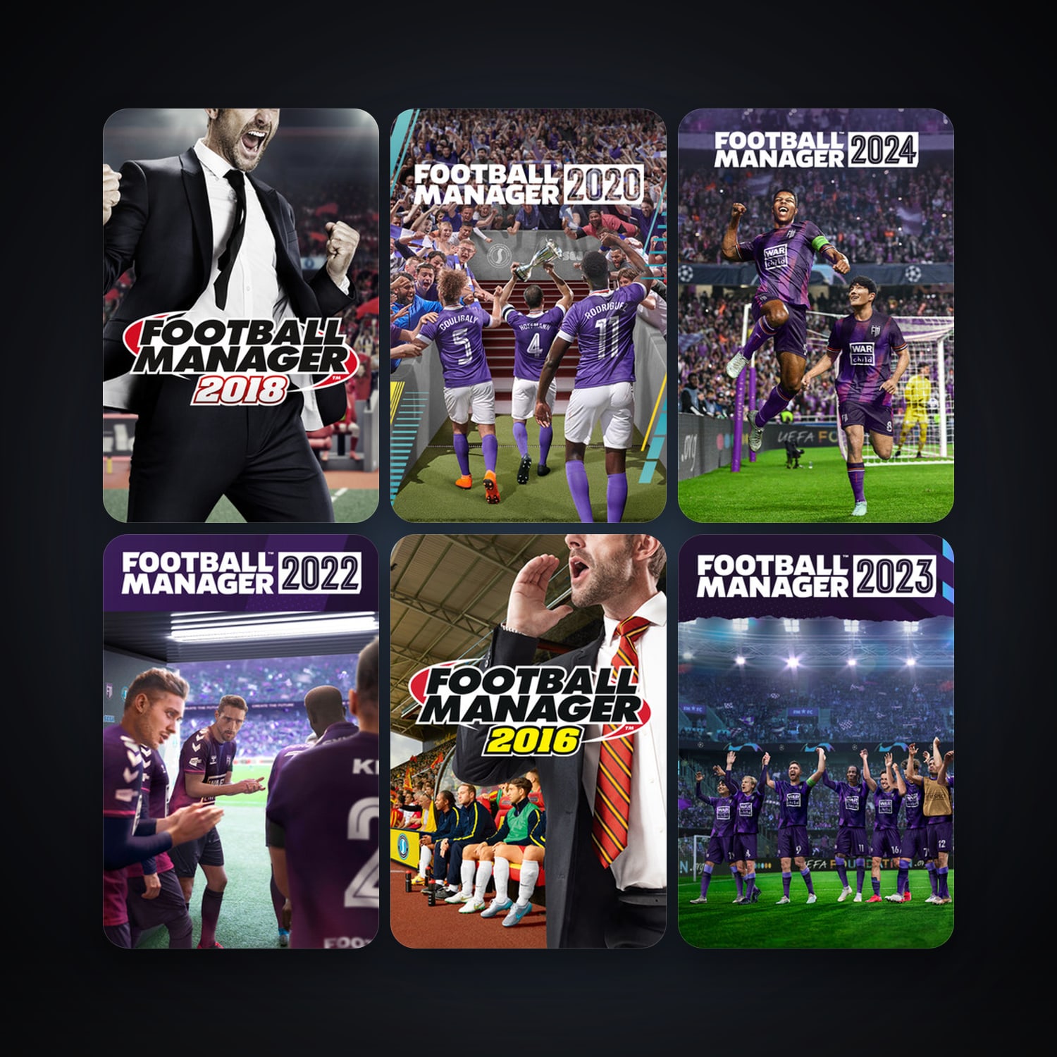 Football Manager 2015 + Football Manager 2016, 10 games, clean — HabibiAccounts
