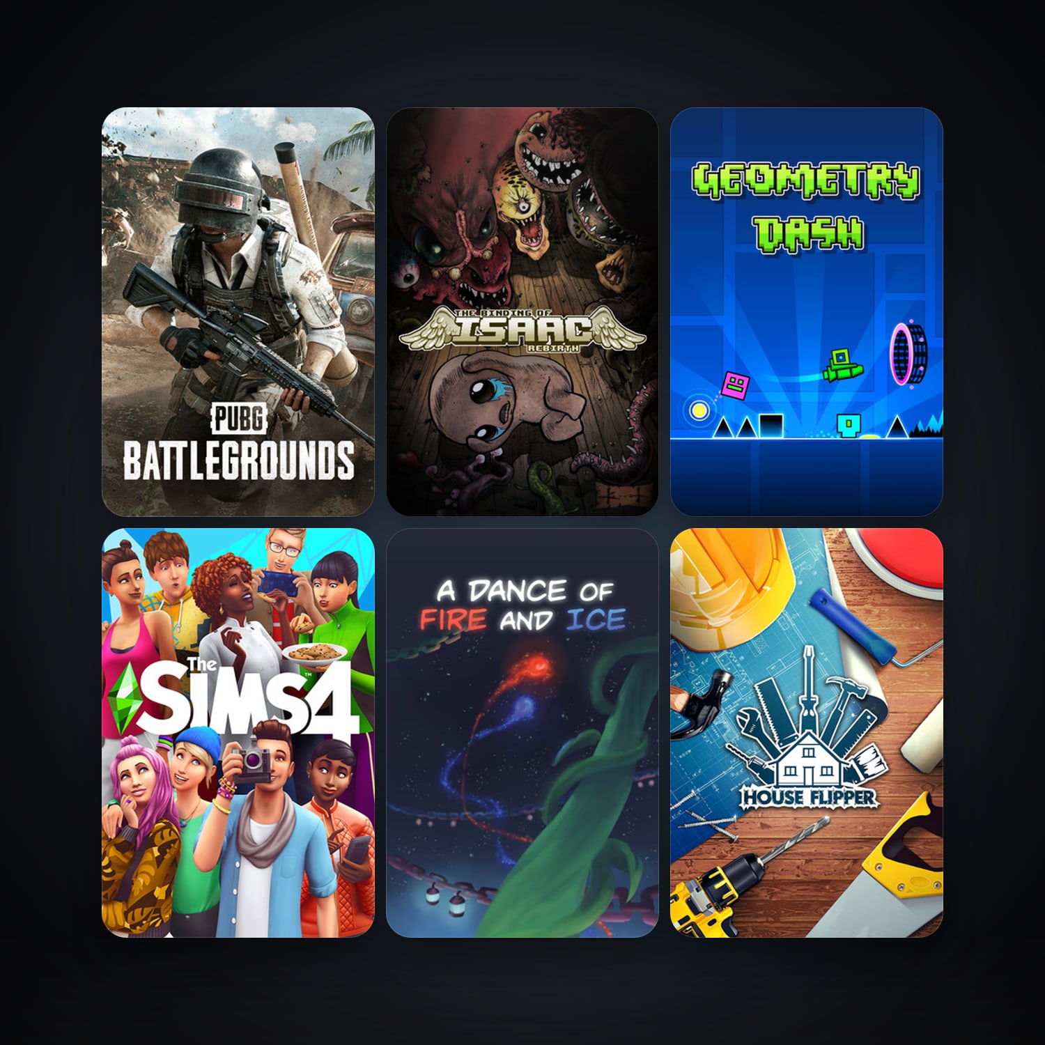 The Binding of Isaac: Rebirth + Geometry Dash, 30 games, clean — HabibiAccounts