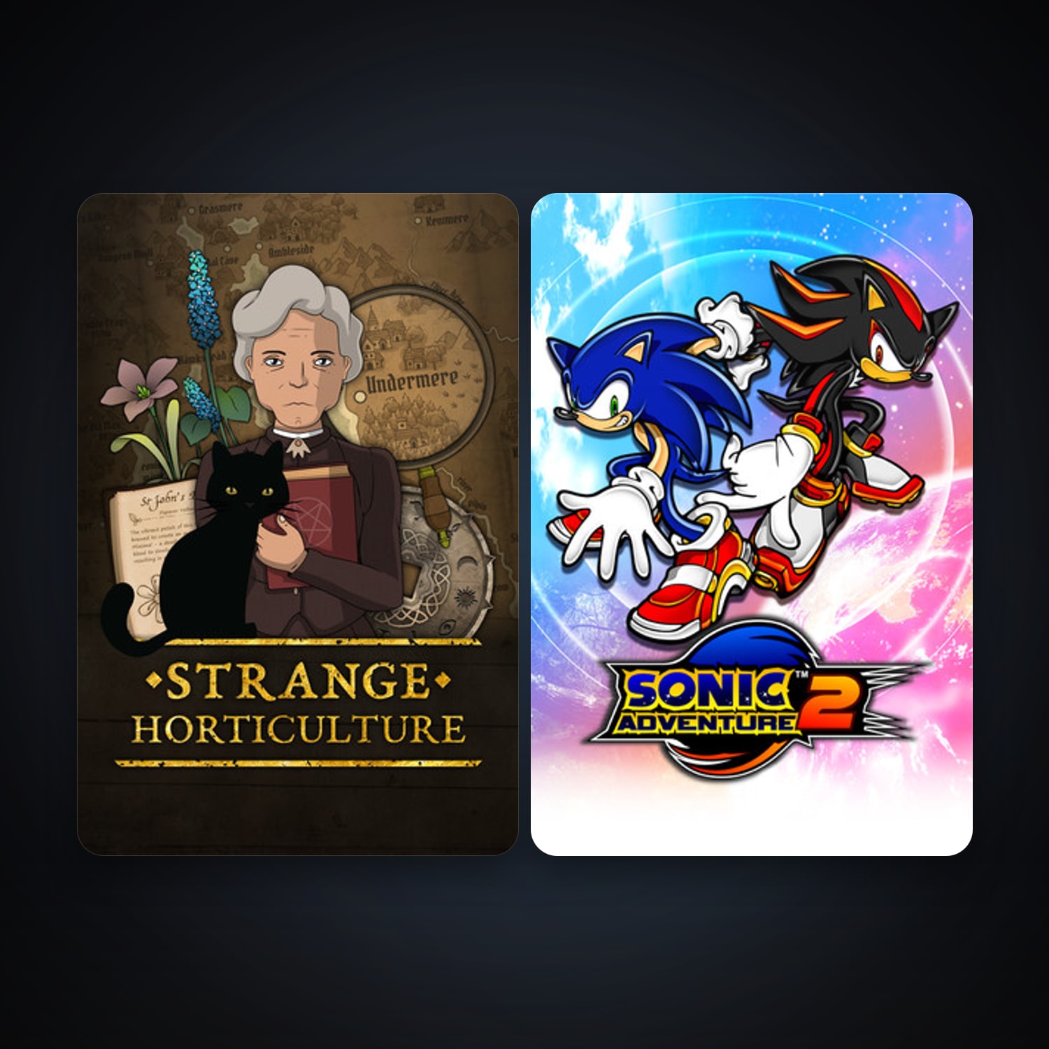 Sonic Adventure 2 + Strange Horticulture, 7 games, clean — HabibiAccounts