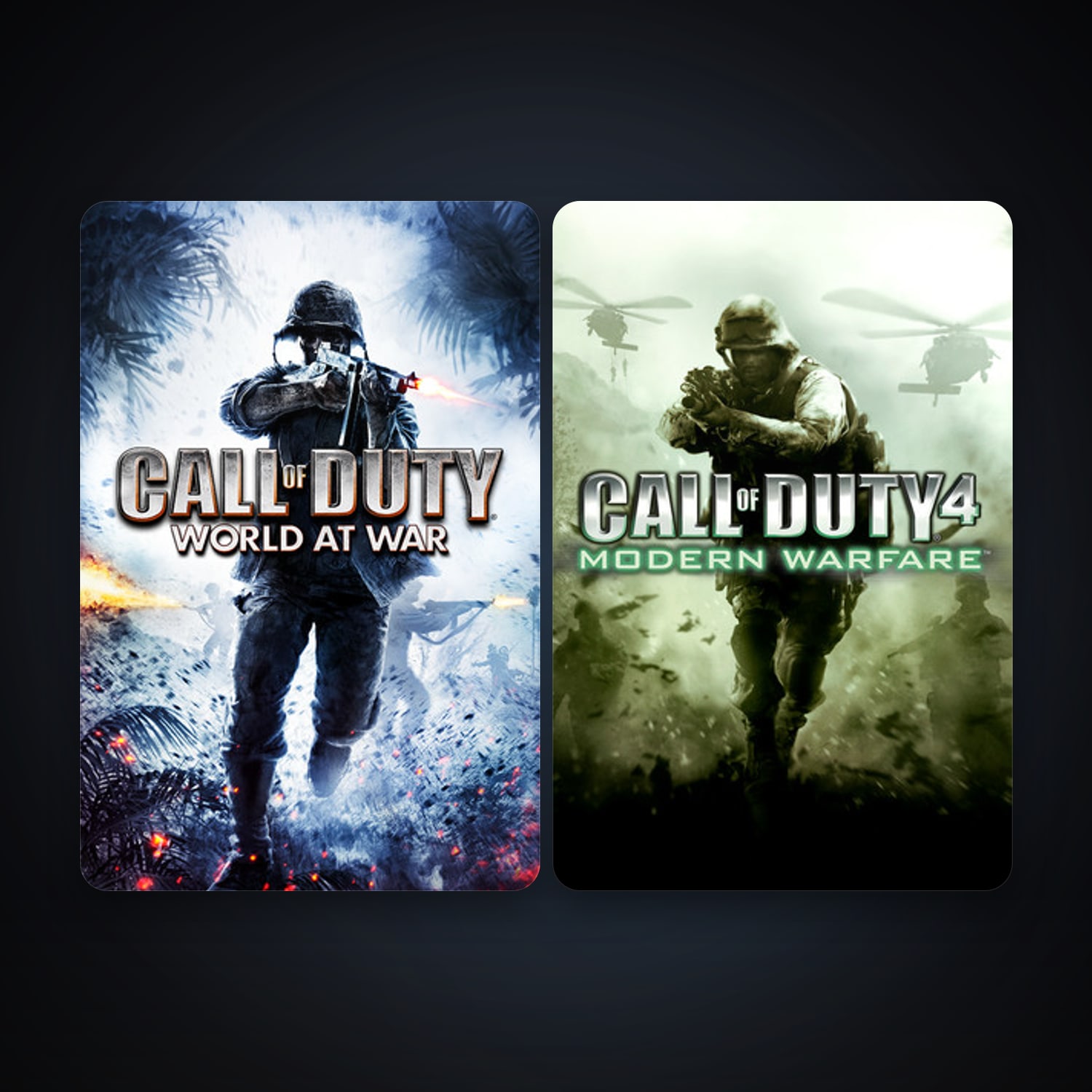 Call of Duty 4: Modern Warfare + Call of Duty: World at War, 2 games, clean — HabibiAccounts