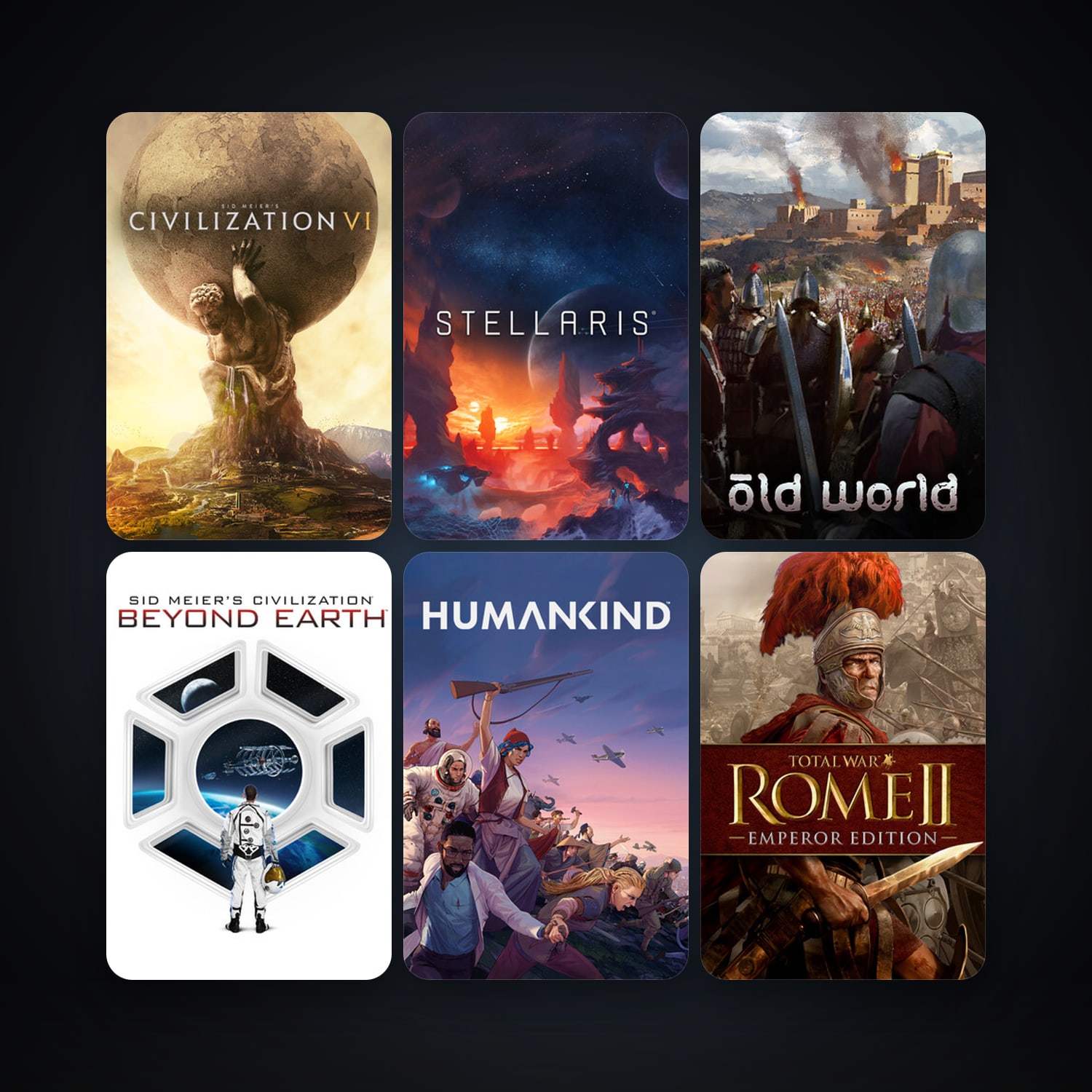 Sid Meier's Civilization V + Sid Meier's Civilization: Beyond Earth, 69 games, Steam 11, clean — HabibiAccounts
