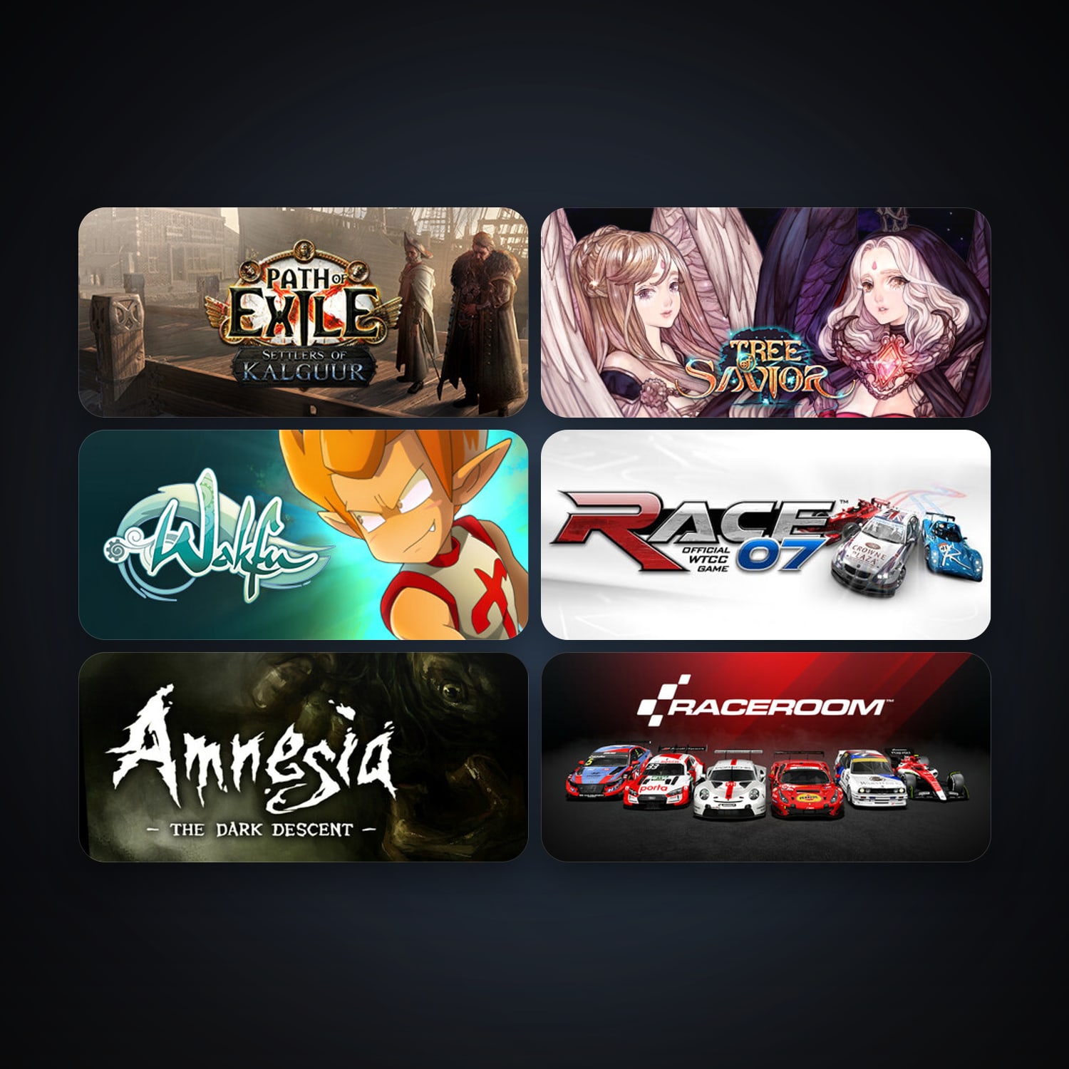 RACE 07 + Amnesia: The Dark Descent, 17 games, clean — HabibiAccounts