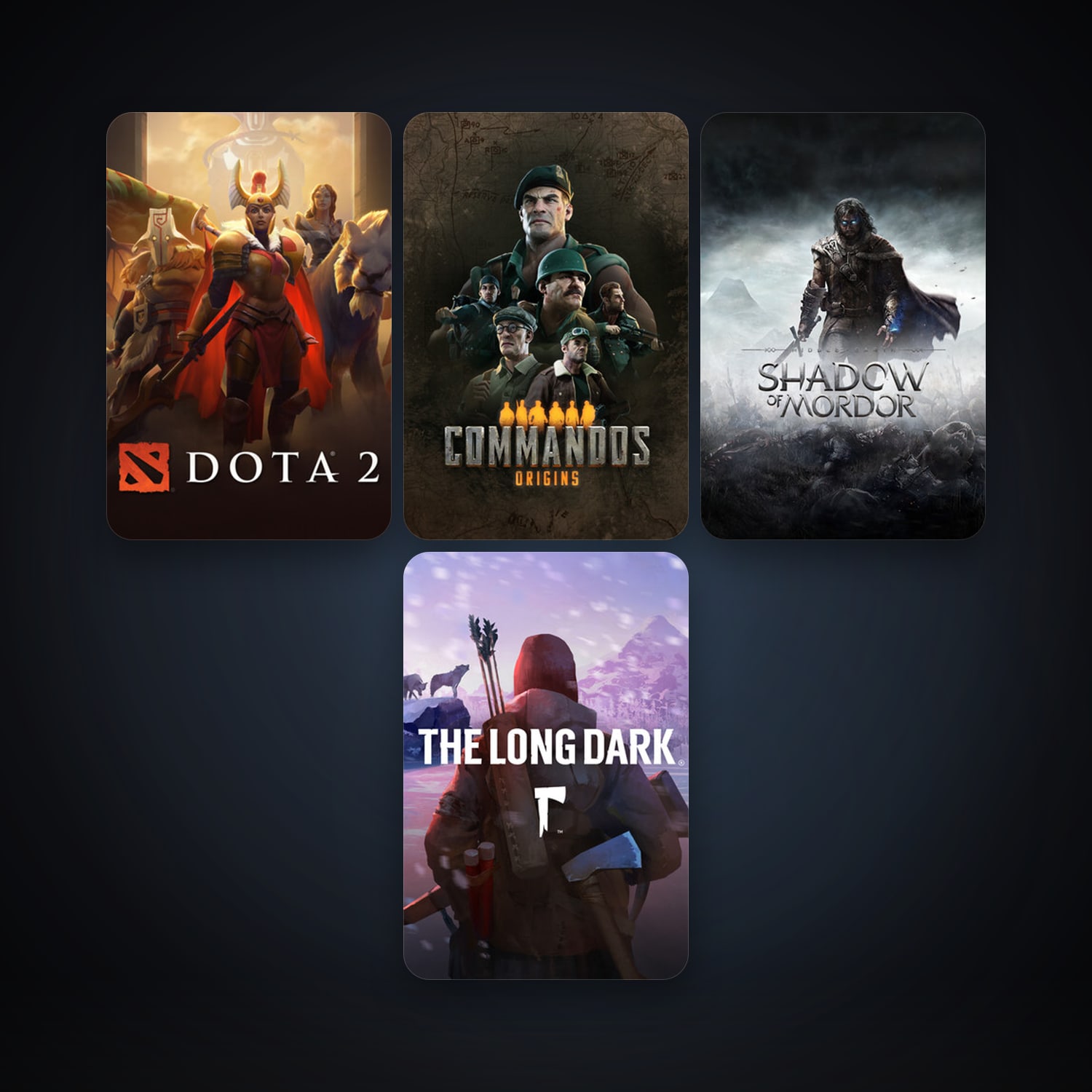 Dota 2 + Middle-earth: Shadow of Mordor, 8 games, clean — HabibiAccounts