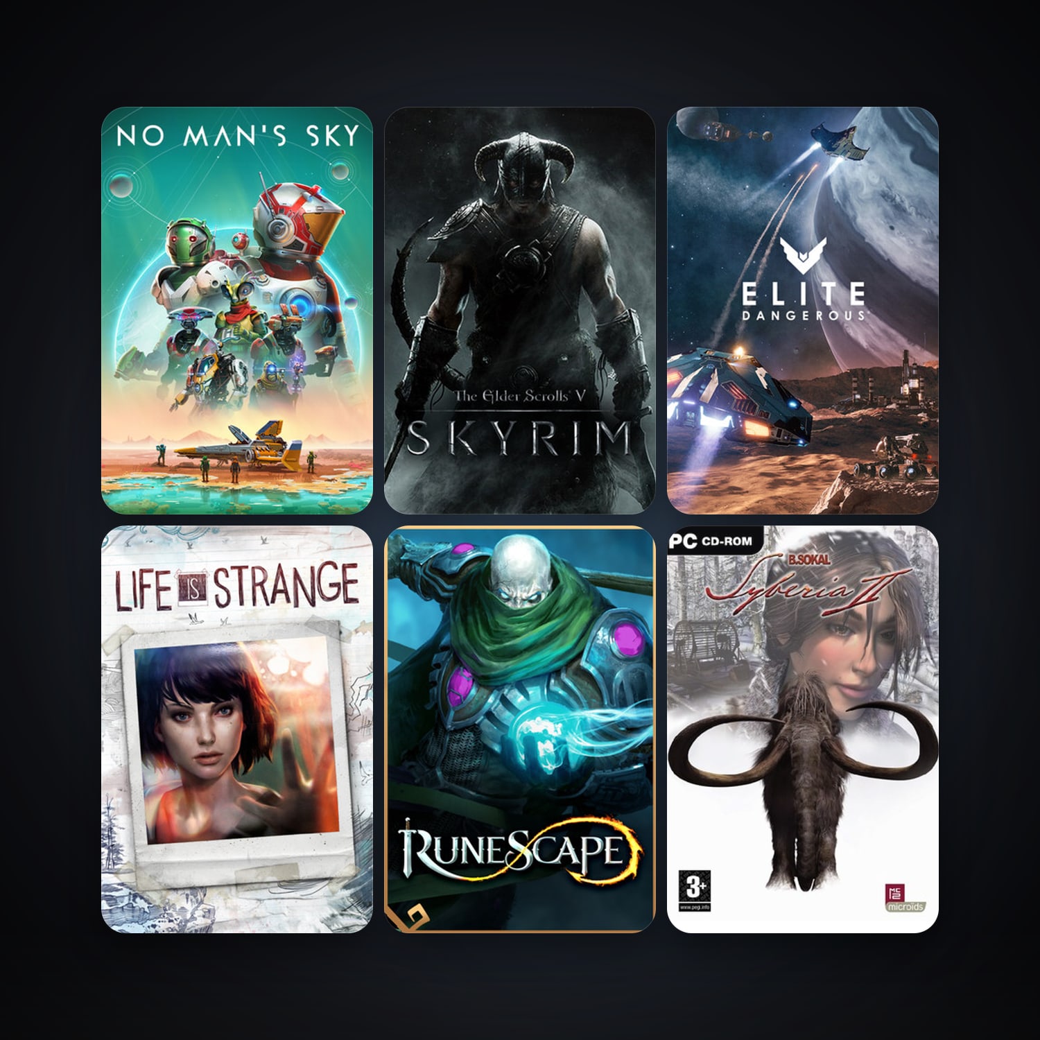 Syberia II + The Elder Scrolls V: Skyrim, 17 games, clean — HabibiAccounts