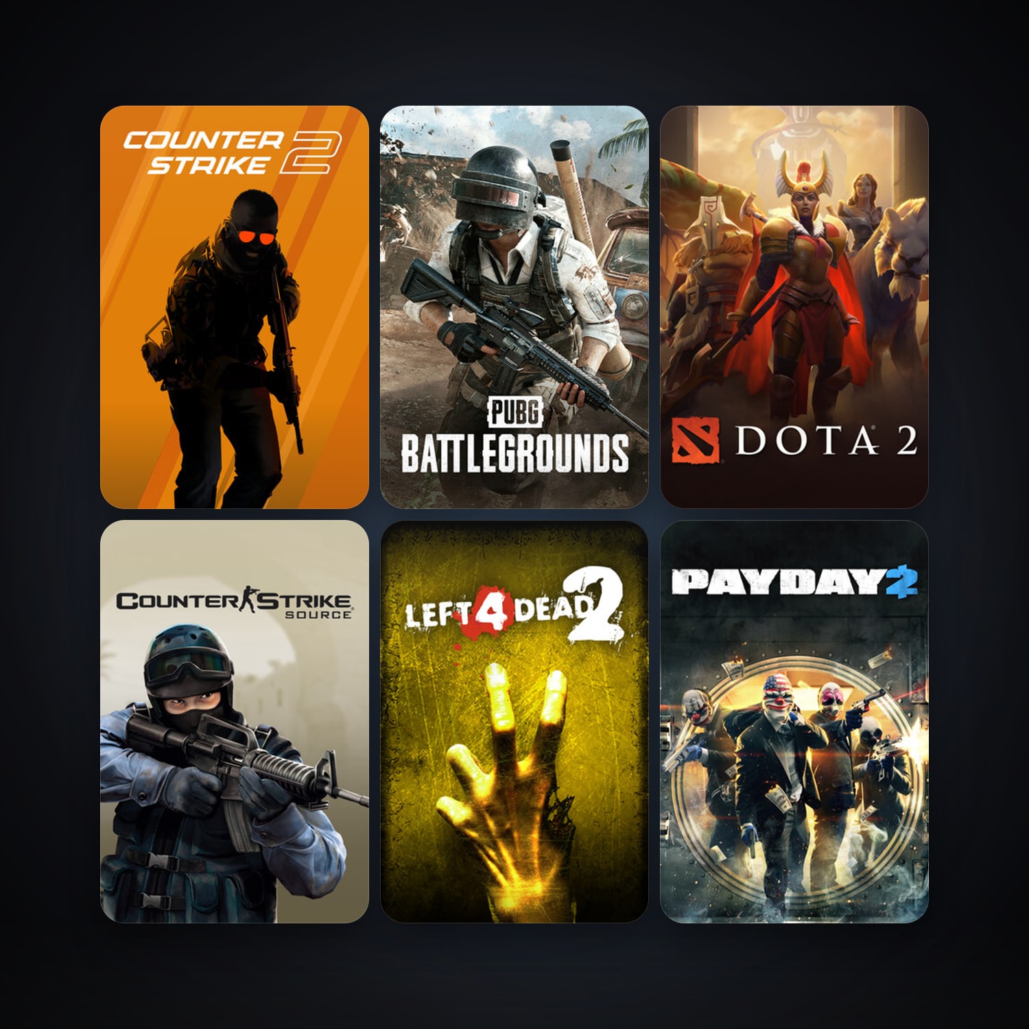 Counter-Strike: Source + Left 4 Dead 2, 14 games, Steam 15, clean — HabibiAccounts