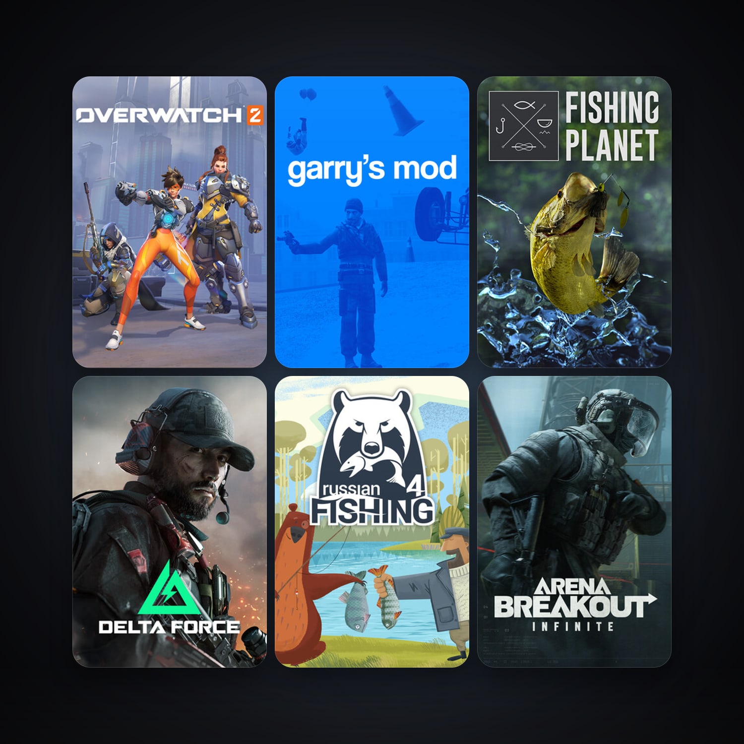 Garry's Mod + Fishing Planet, 15 games, clean — HabibiAccounts
