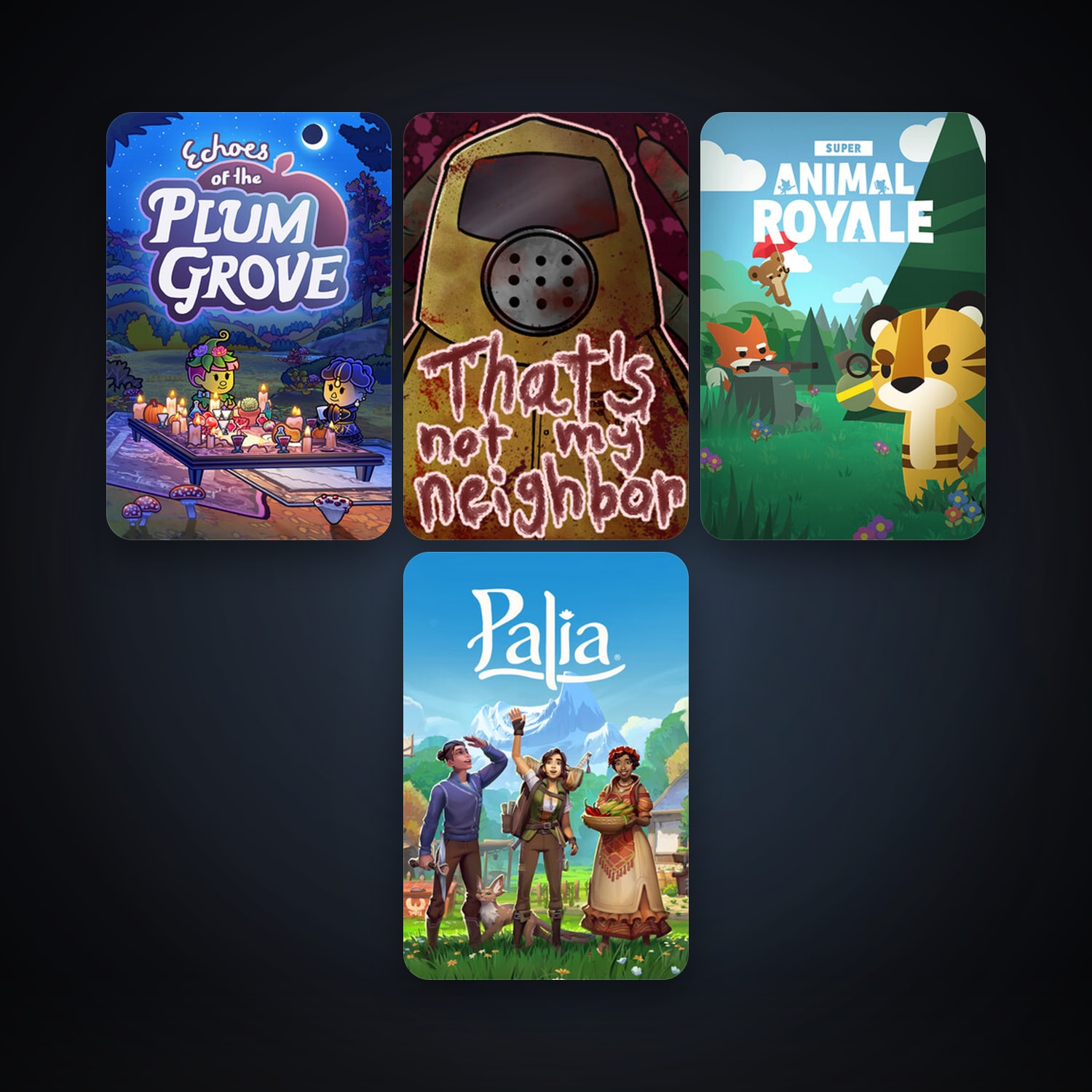 Super Animal Royale + Echoes of the Plum Grove, 6 games, clean — HabibiAccounts