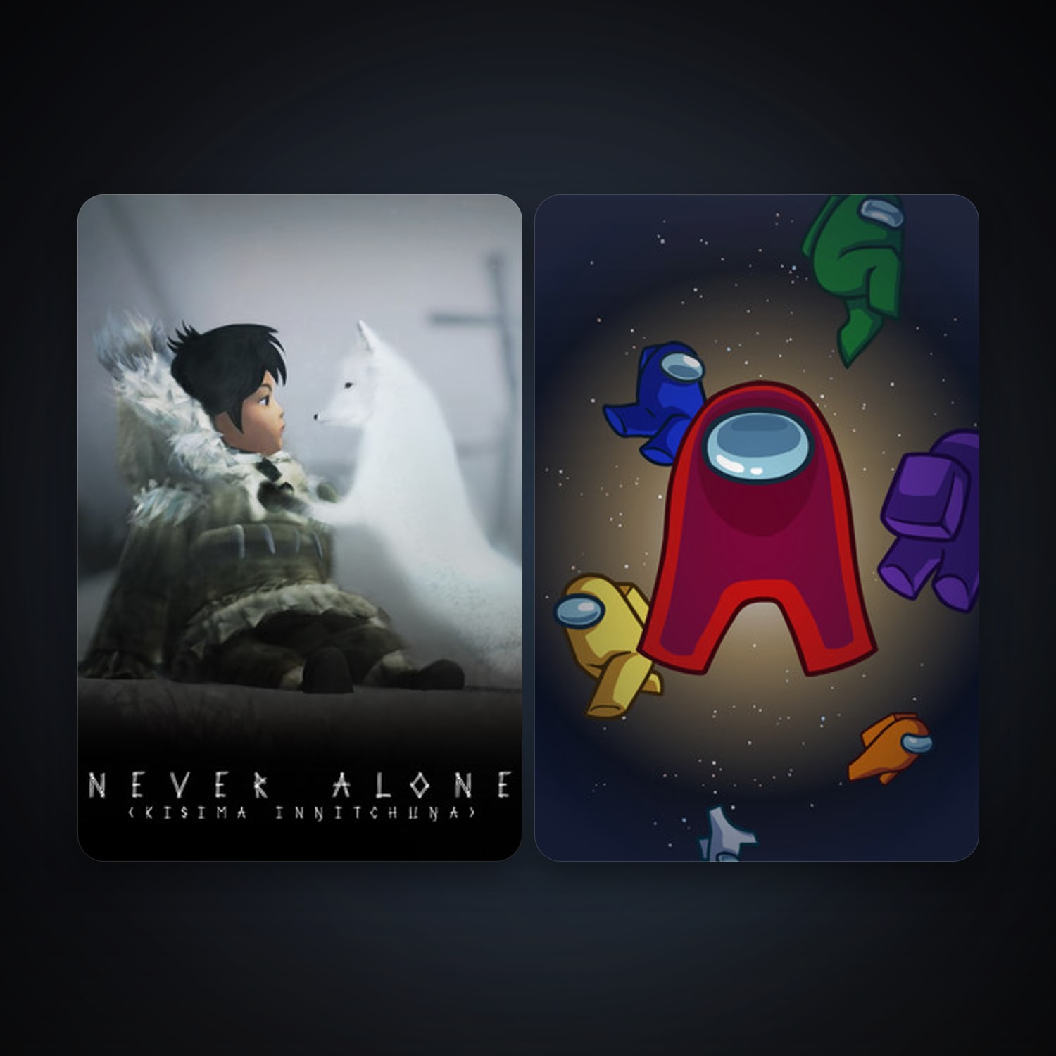 Never Alone (Kisima Ingitchuna) + Among Us, 2 games, clean — HabibiAccounts