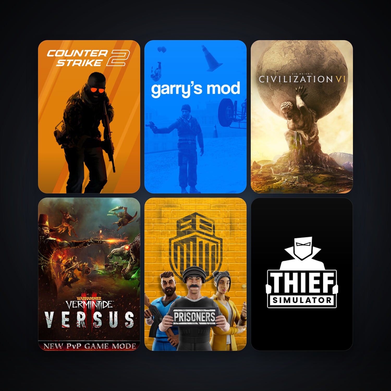 CS2 Prime + Garry's Mod, 16 games, clean — HabibiAccounts