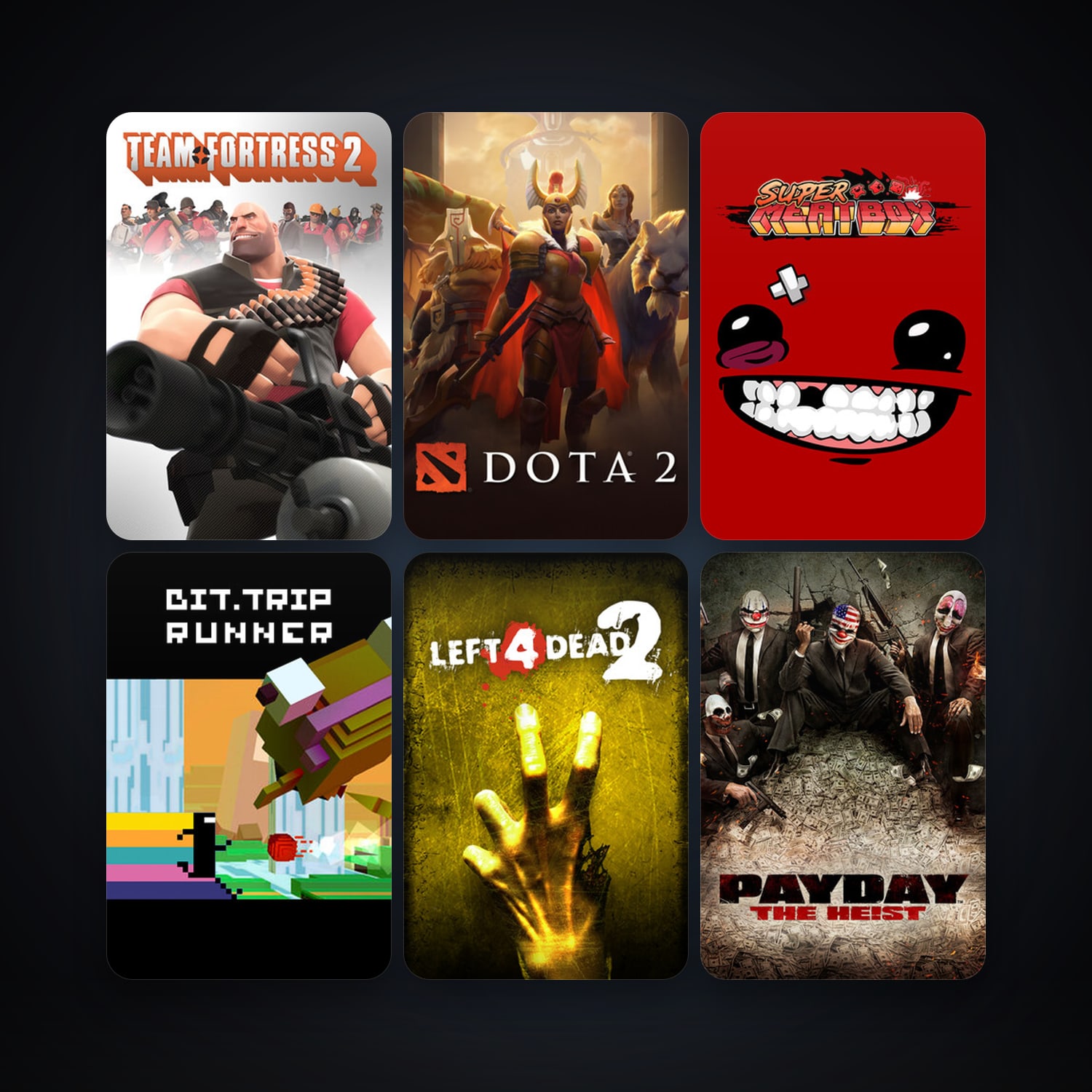 Team Fortress 2 + Left 4 Dead 2, 22 games, Steam 11, clean — HabibiAccounts