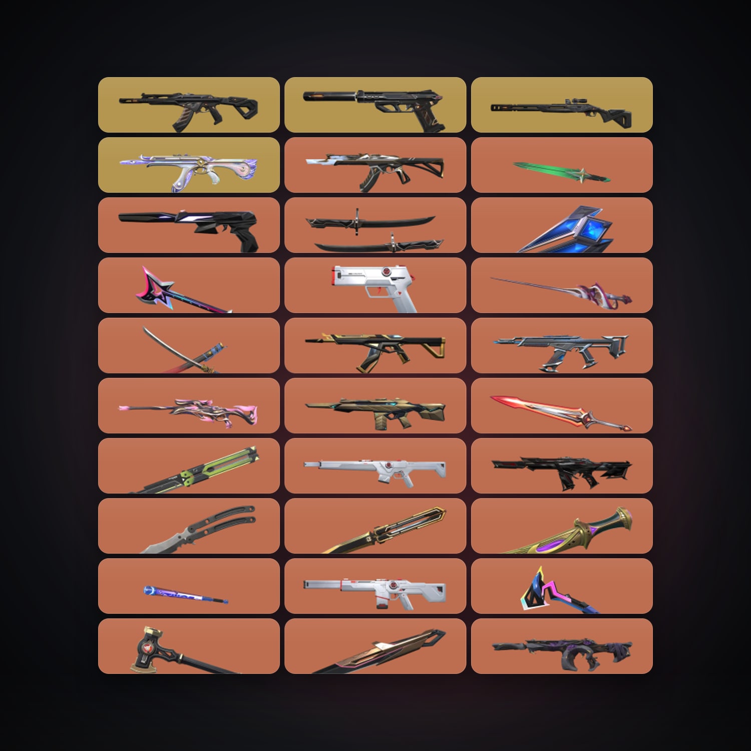 EU Plat 1 locker — 16 knives, 162 skins, lvl 201 — HabibiAccounts