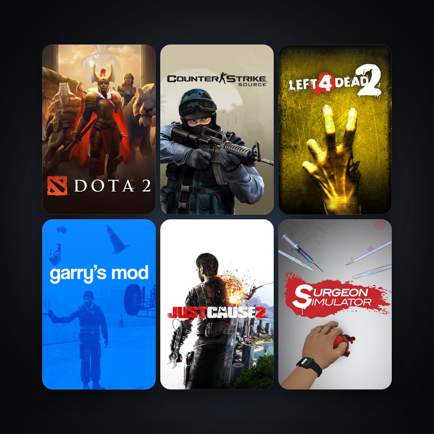 Counter-Strike: Source + Left 4 Dead 2, 11 games, clean — HabibiAccounts