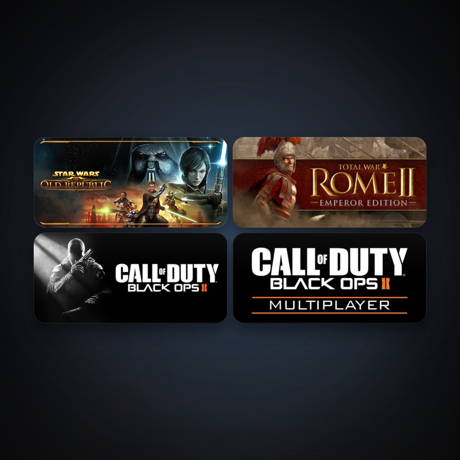 Call of Duty: World at War + Call of Duty: Black Ops II, 6 games, clean — HabibiAccounts