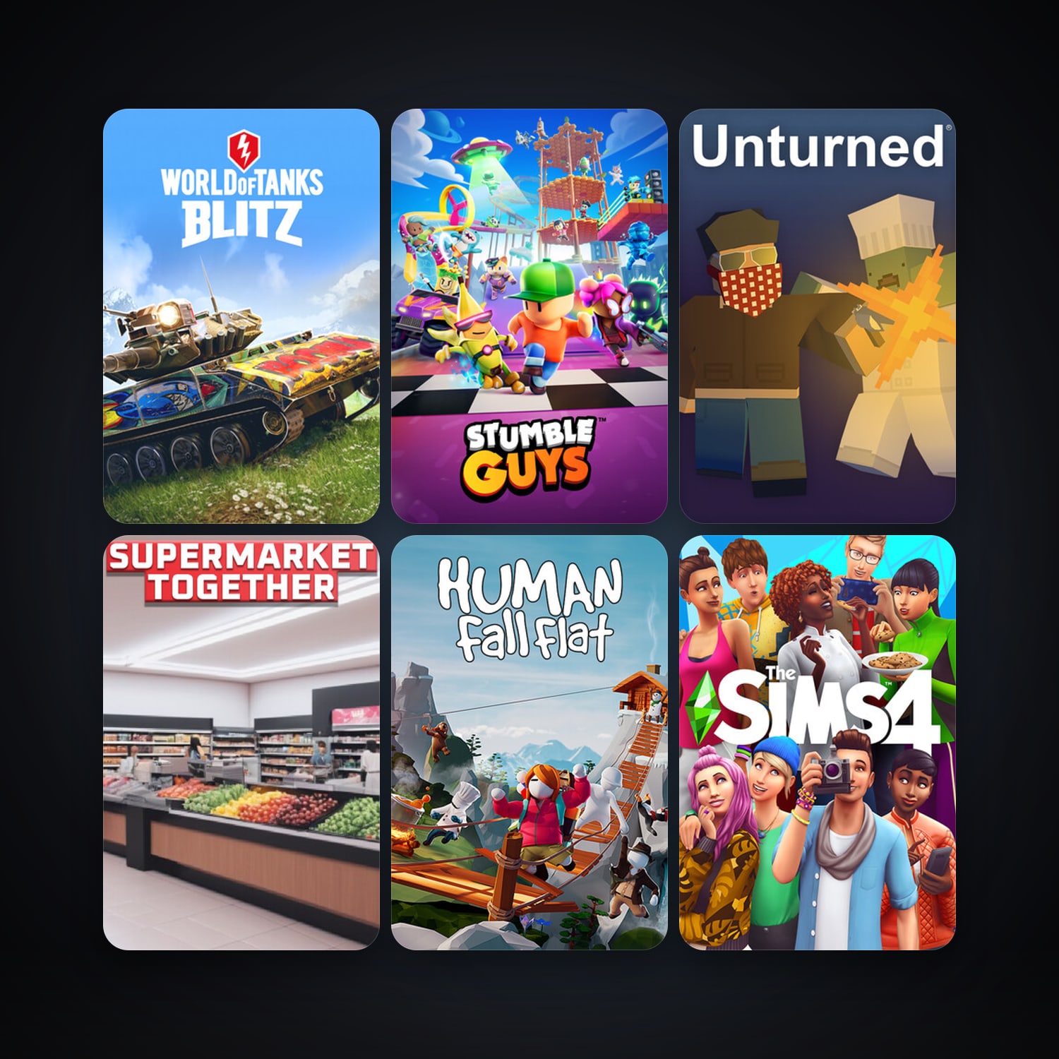 Unturned + World of Tanks Blitz, 16 games, clean — HabibiAccounts