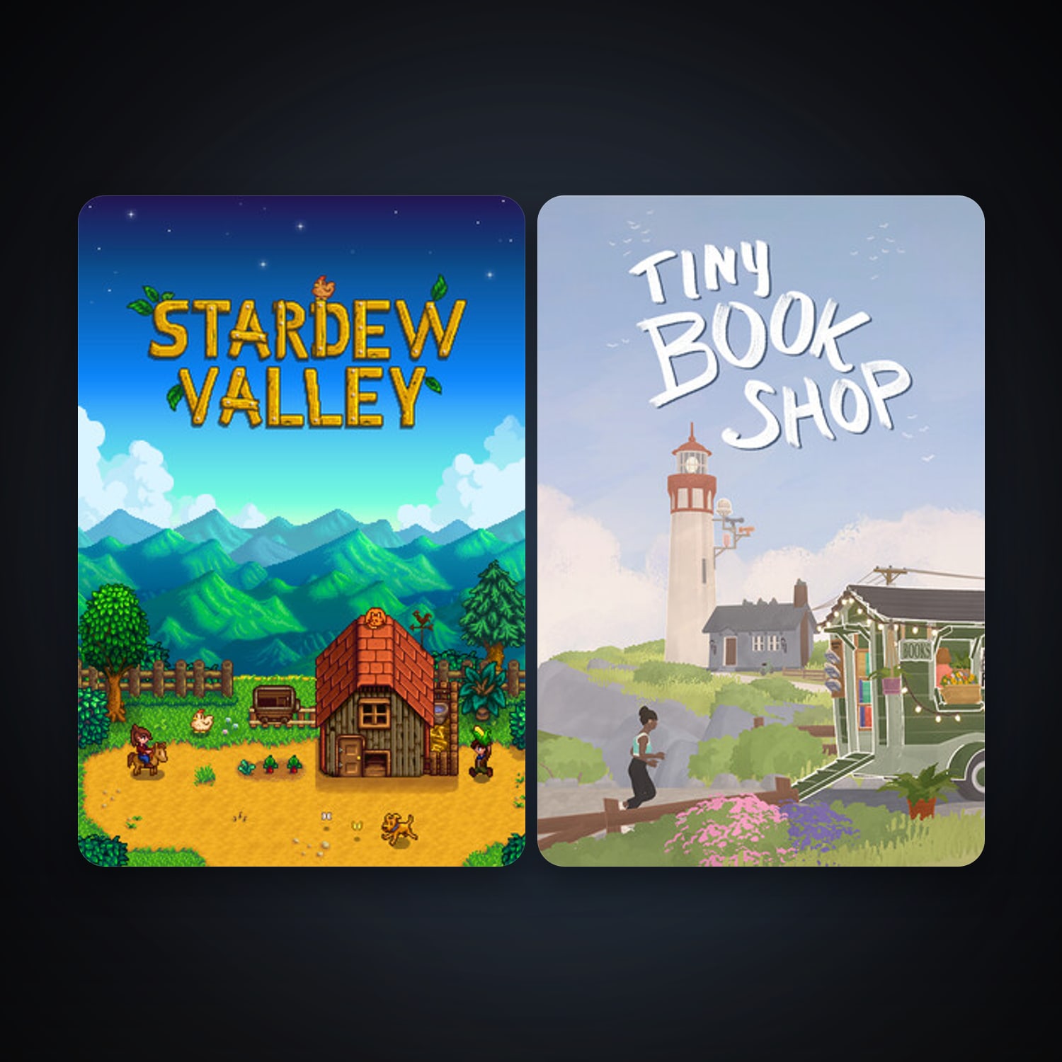Stardew Valley + Tiny Bookshop, 3 games, clean — HabibiAccounts