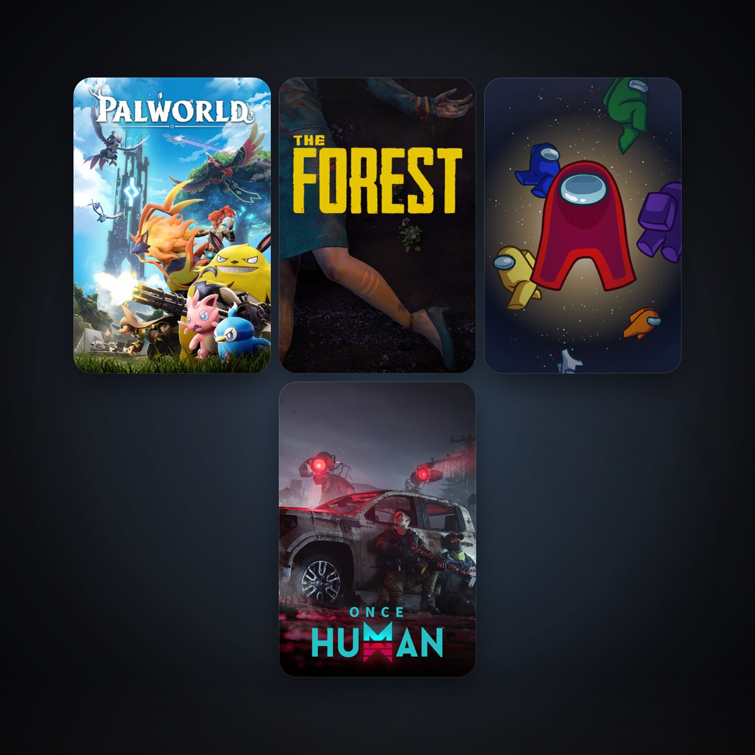 The Forest + Among Us, 8 games, clean — HabibiAccounts
