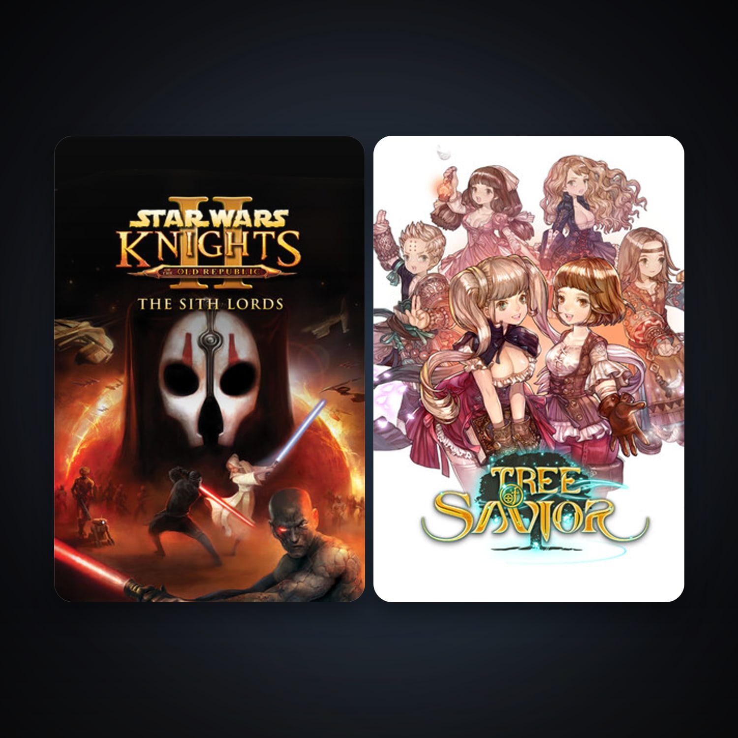 STAR WARS Knights of the Old Republic II - The Sith Lords + Tree of Savior, 2 games, clean — HabibiAccounts