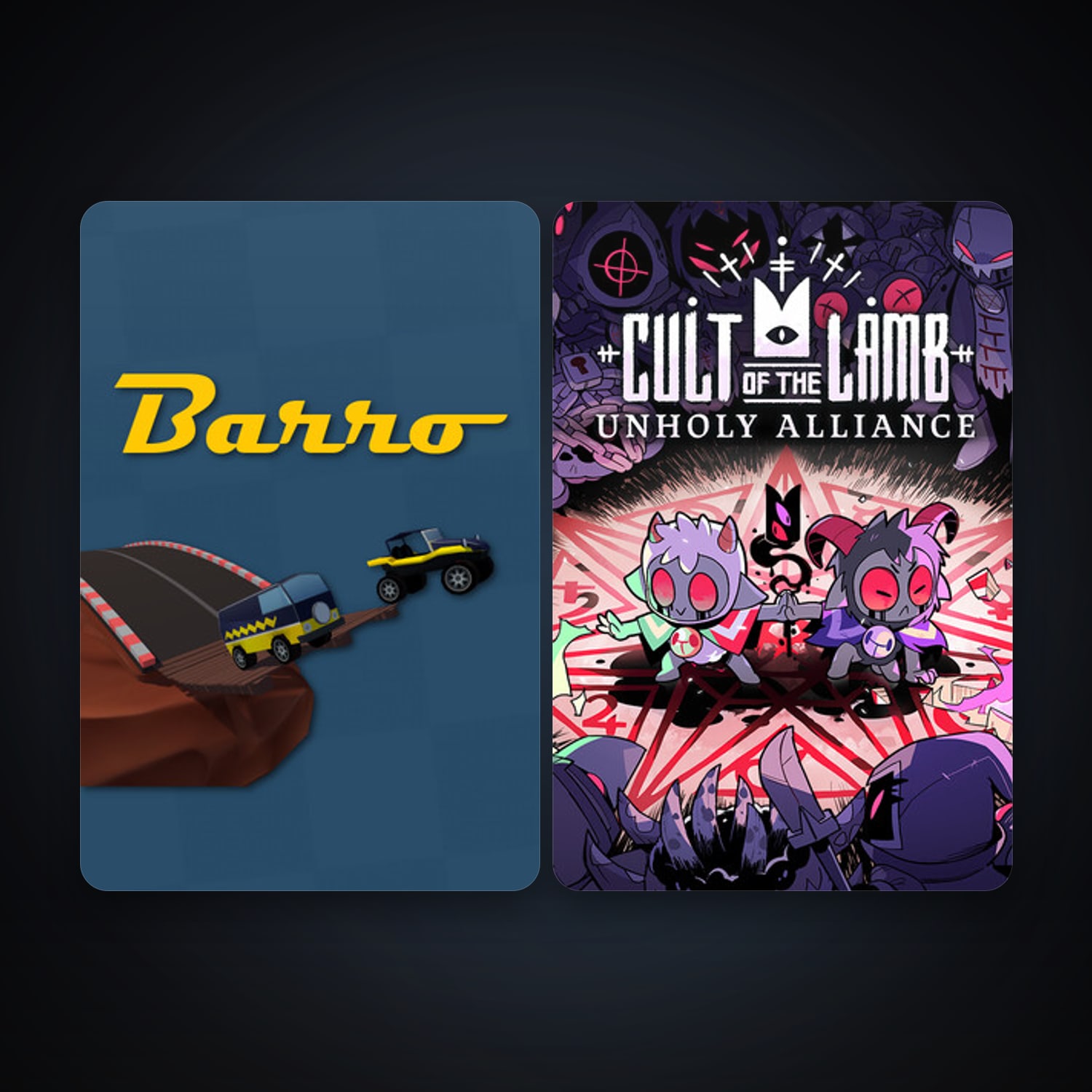 Barro + Cult of the Lamb, 3 games, clean — HabibiAccounts