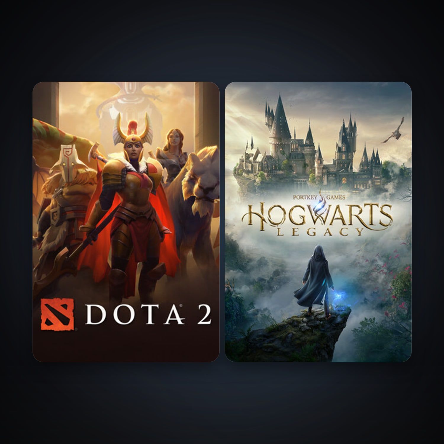 Dota 2 + Hogwarts Legacy, 2 games, clean — HabibiAccounts