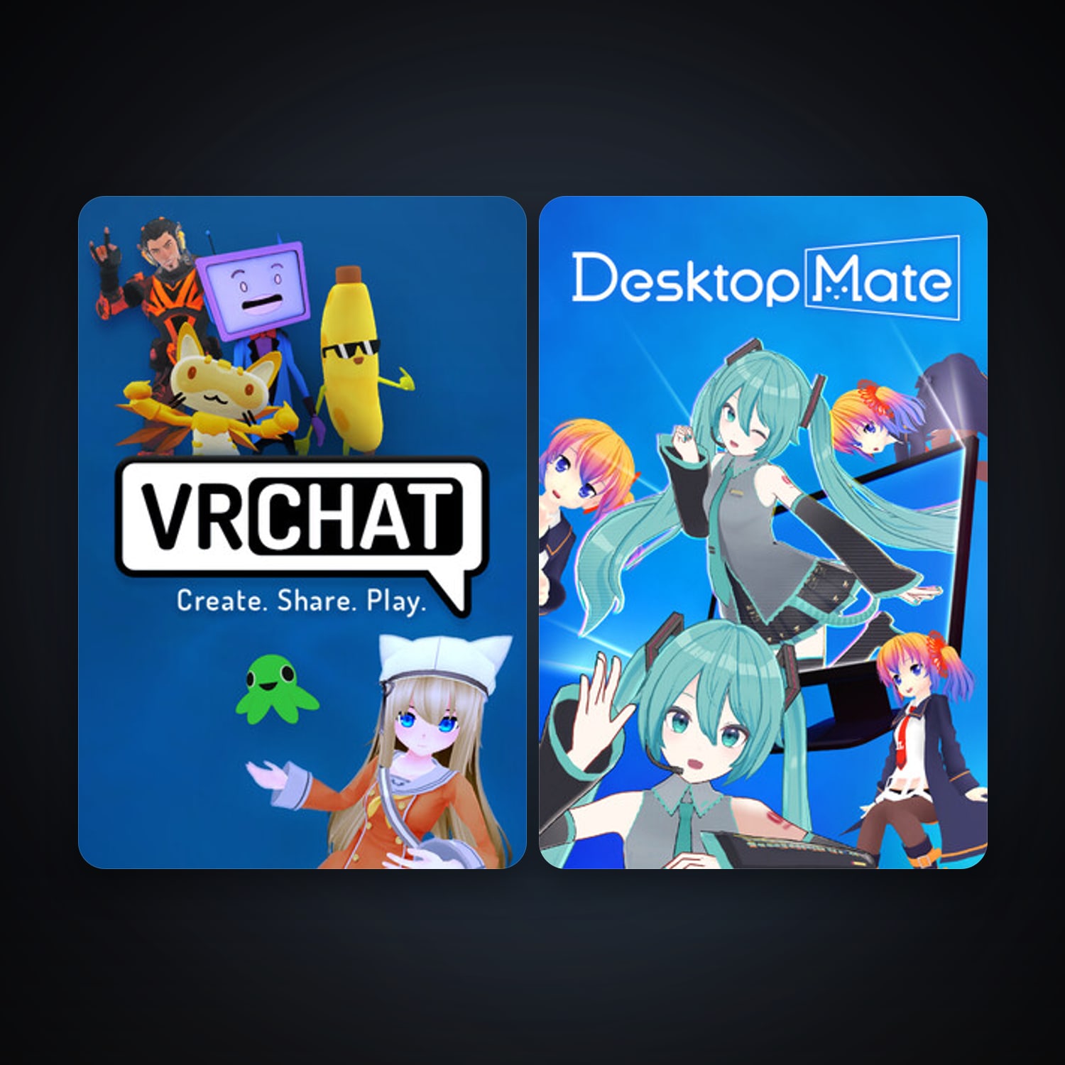 VRChat + Desktop Mate, 7 games, clean — HabibiAccounts
