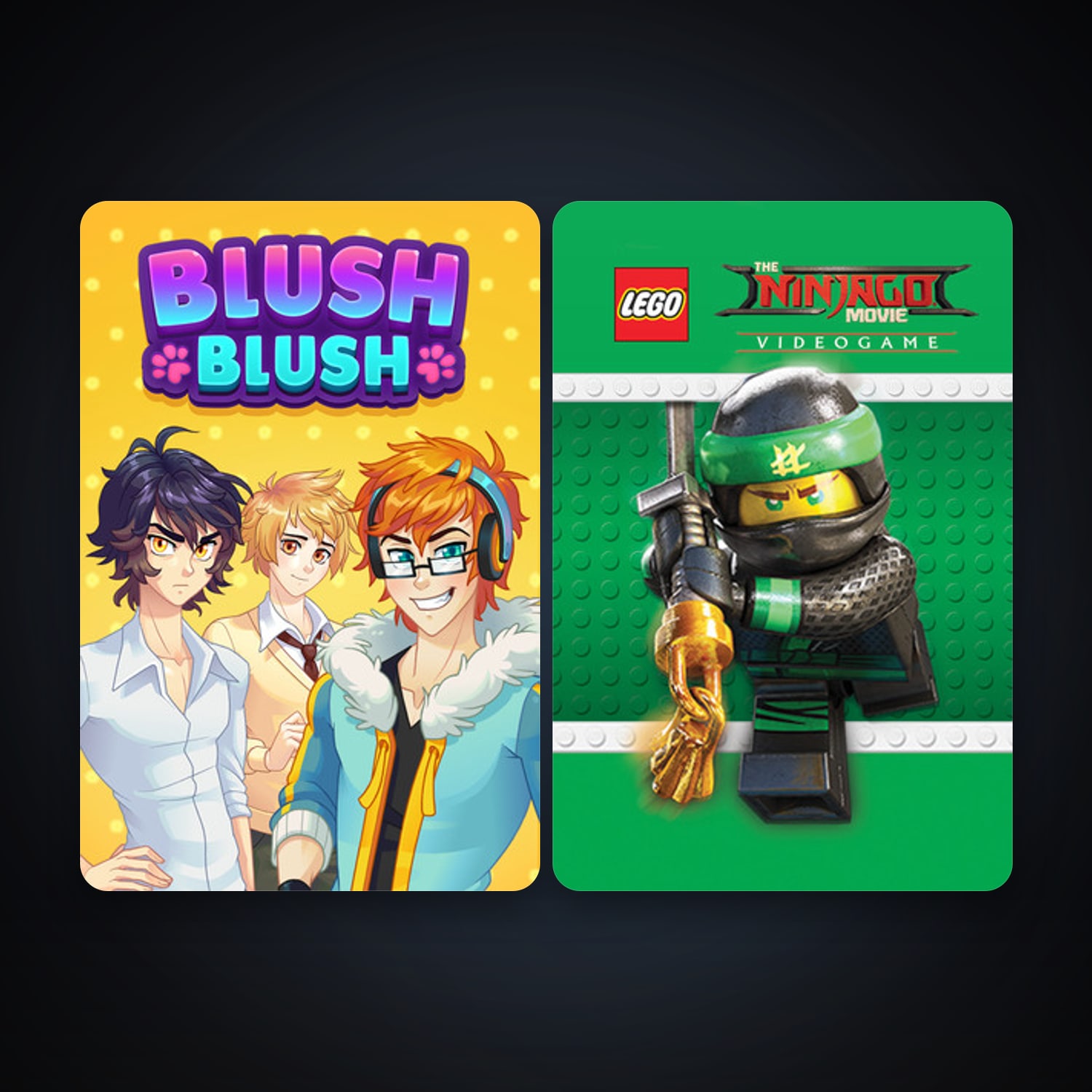 The LEGO NINJAGO Movie Video Game + Blush Blush, 2 games, clean — HabibiAccounts