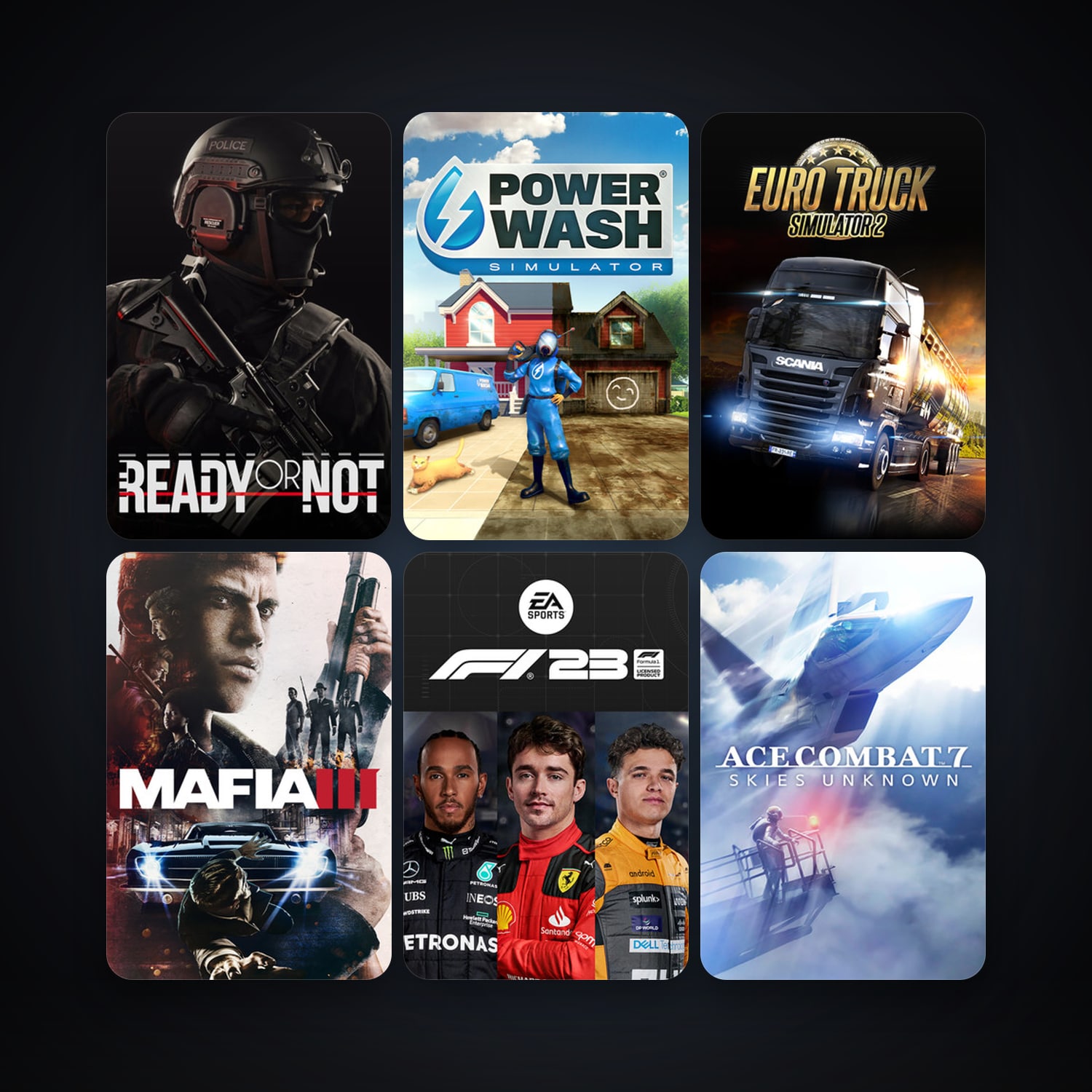 RaceRoom Racing Experience + DCS World Steam Edition, 59 games, clean — HabibiAccounts