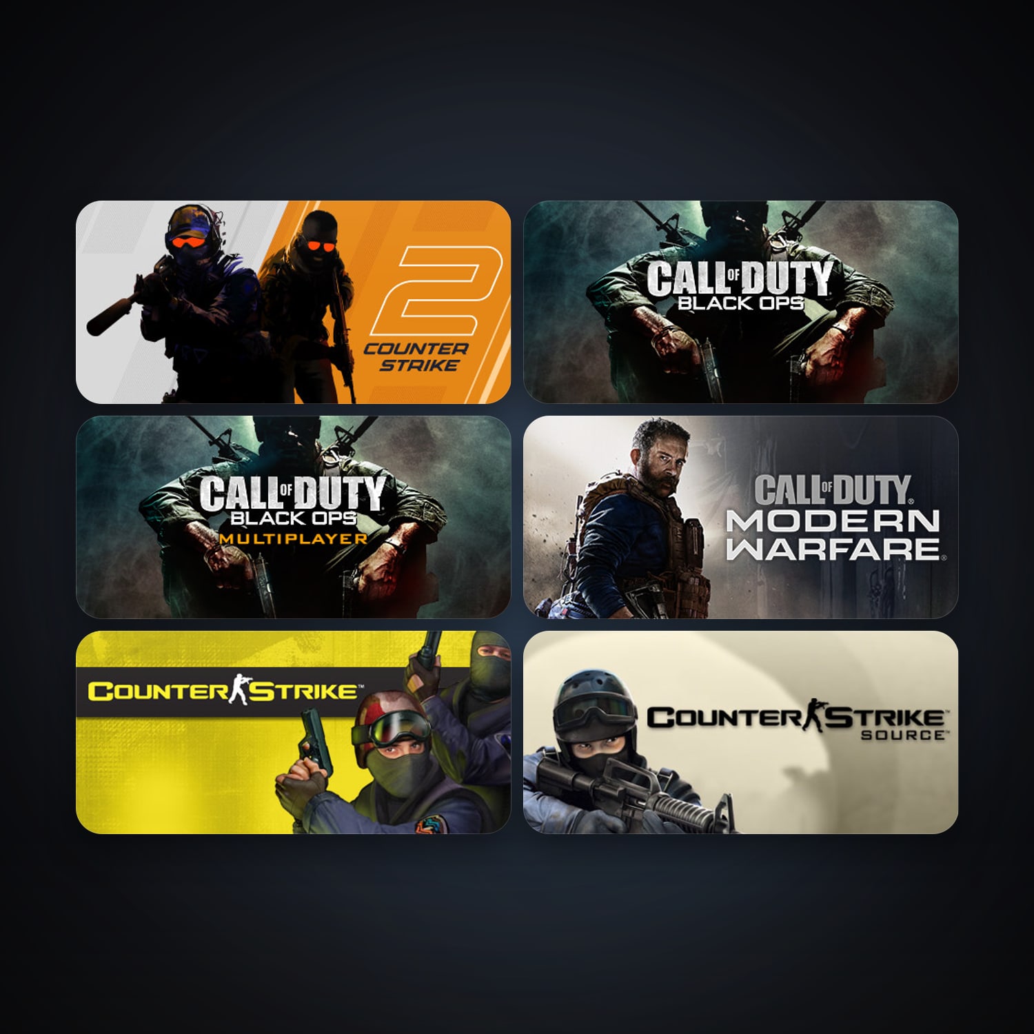Counter-Strike + Counter-Strike: Source, 8 games, clean — HabibiAccounts