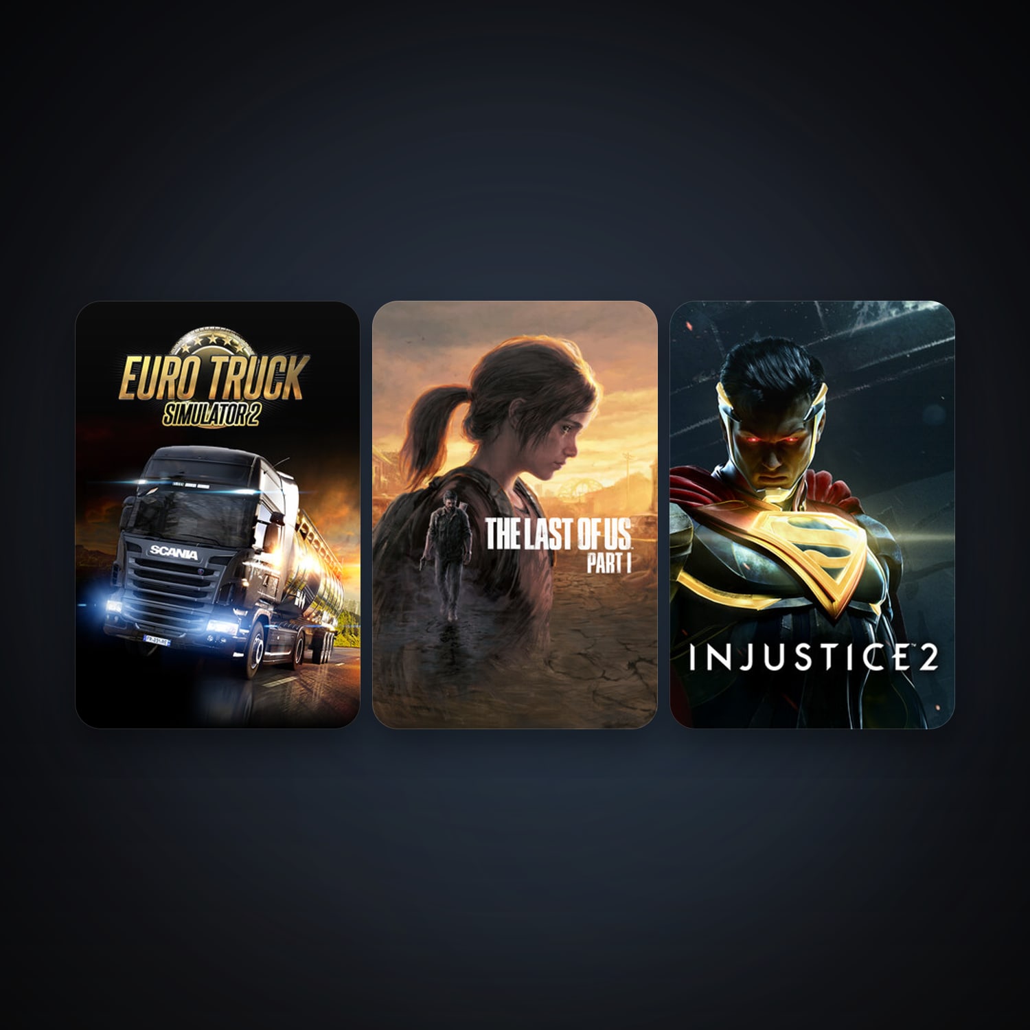 Euro Truck Simulator 2 + Injustice 2, 10 games, clean — HabibiAccounts