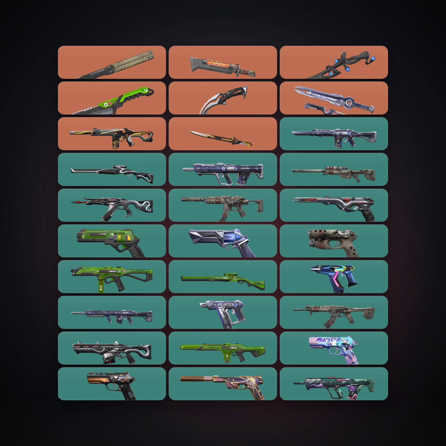 AP Silver 3 locker — 7 knives, 61 skins, lvl 144 — HabibiAccounts