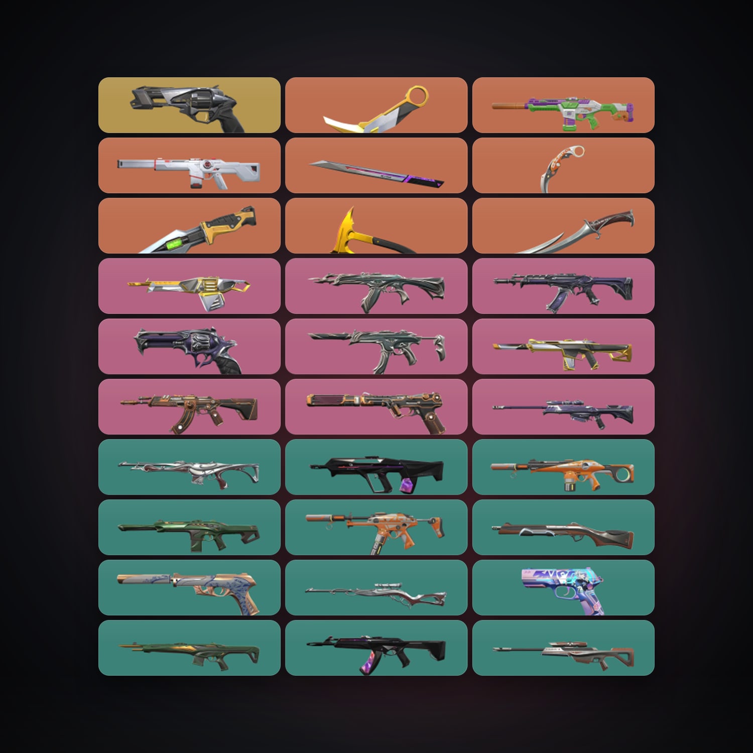 BR Gold 1 locker — 6 knives, 124 skins, lvl 554 — HabibiAccounts