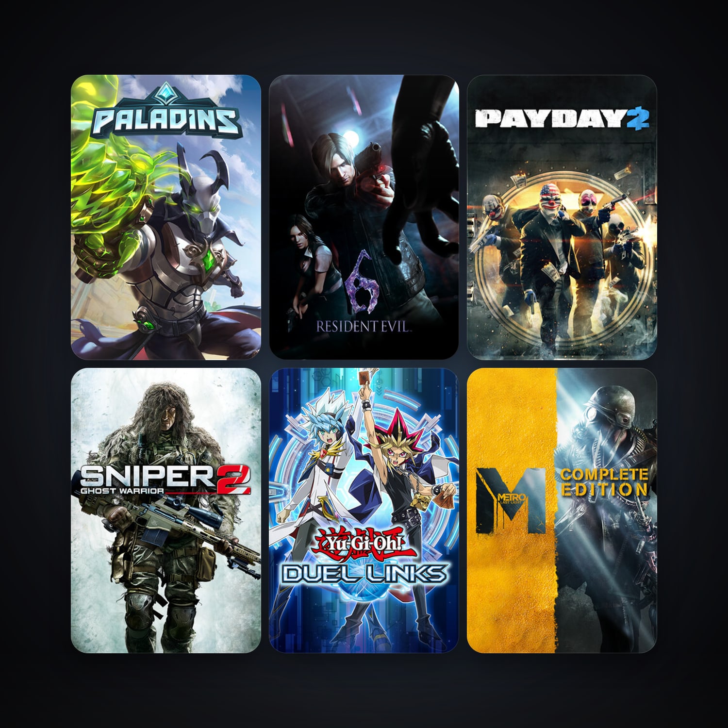 Sniper: Ghost Warrior 2 + Metro: Last Light, 14 games, clean — HabibiAccounts
