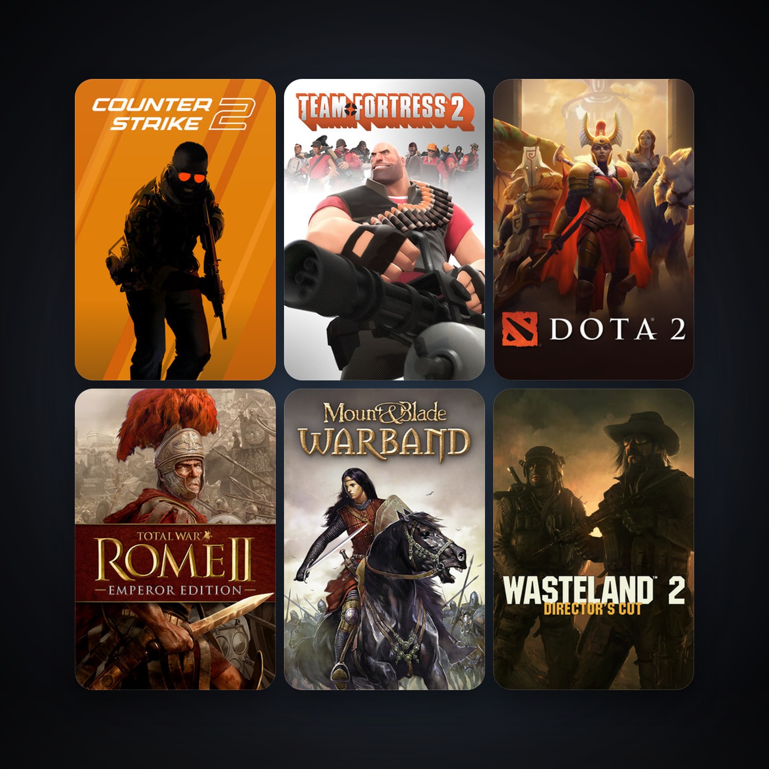 Team Fortress 2 + Dota 2, 54 games, Steam 13, clean — HabibiAccounts