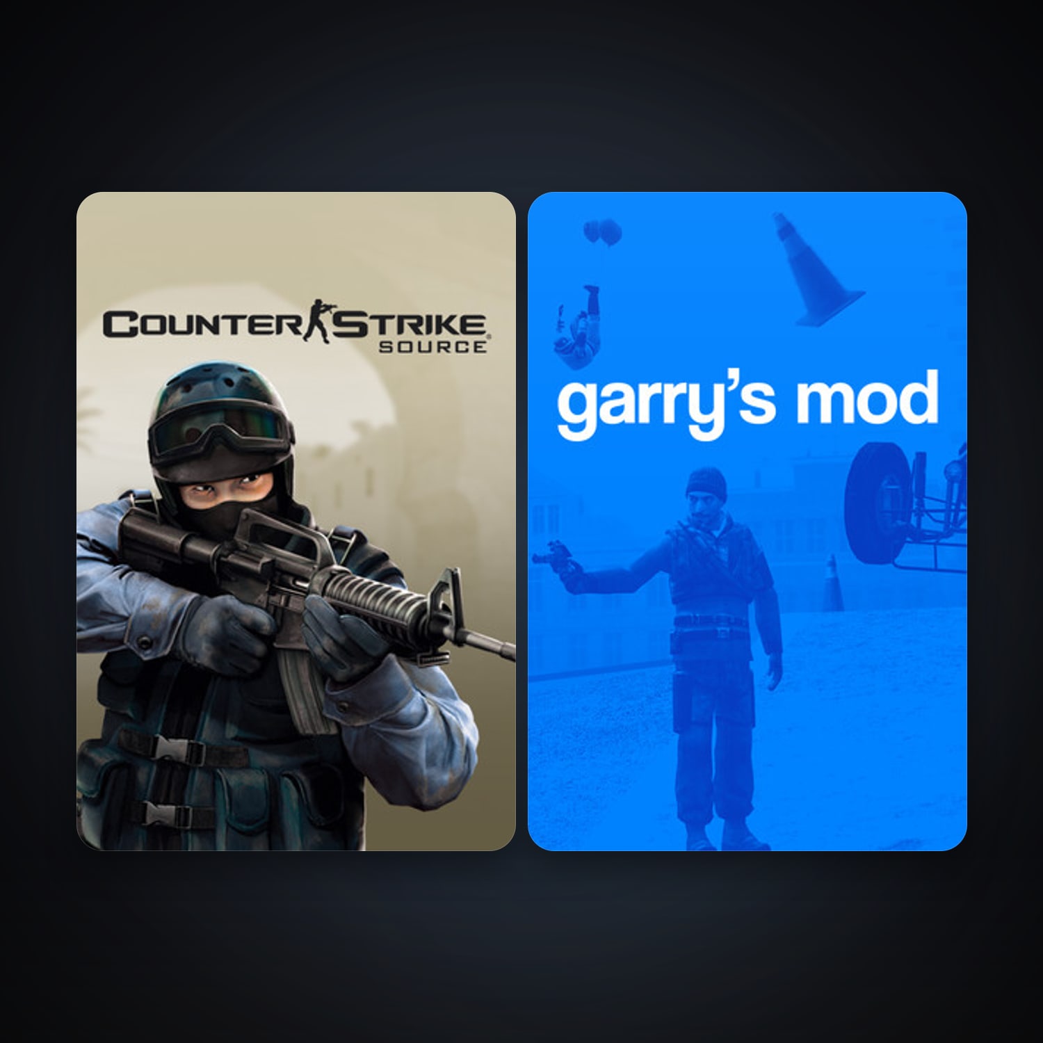 Counter-Strike: Source + Garry's Mod, 2 games, clean — HabibiAccounts
