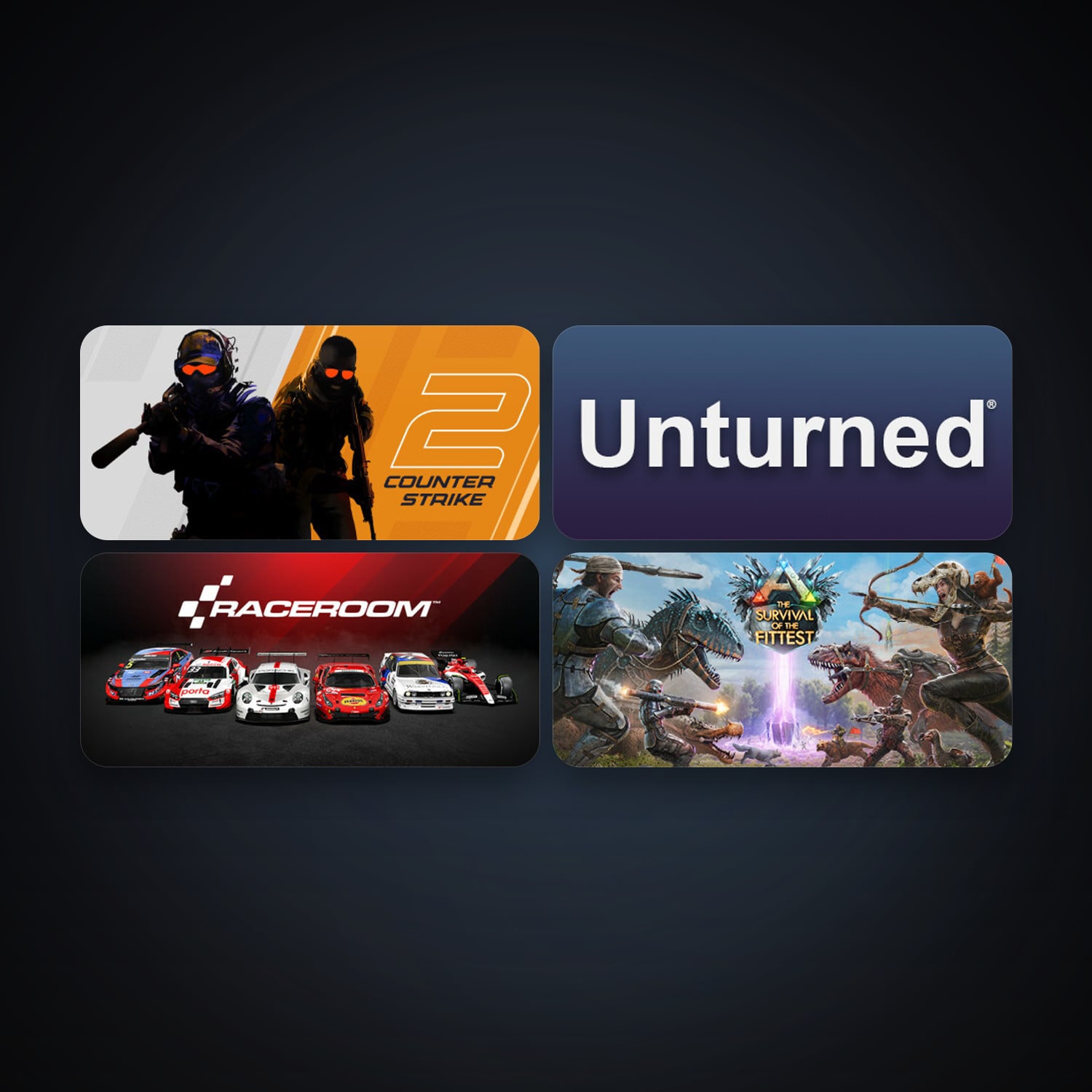 CS2 Prime + RaceRoom Racing Experience, 13 games, clean — HabibiAccounts