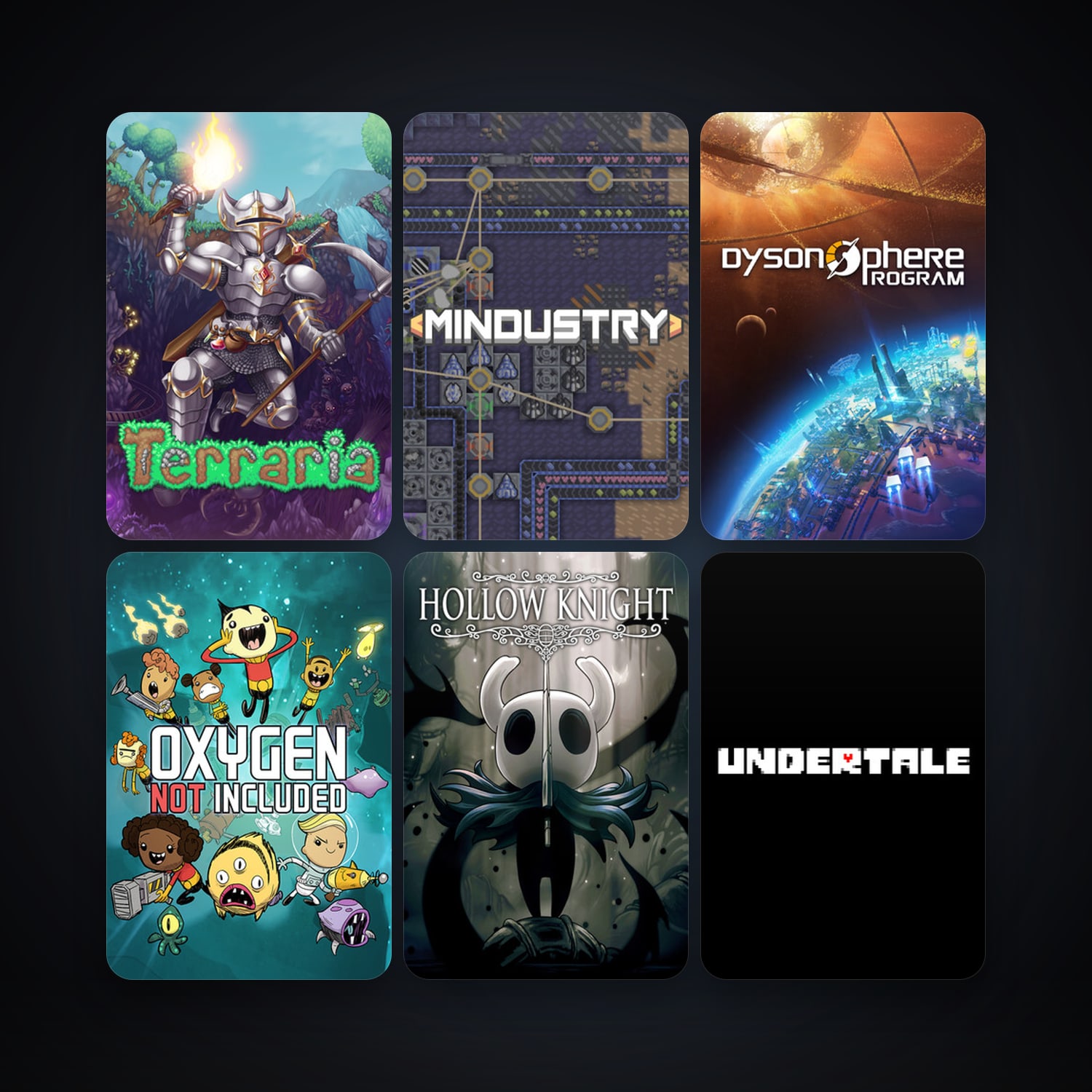 Terraria + Hollow Knight, 50 games, clean — HabibiAccounts