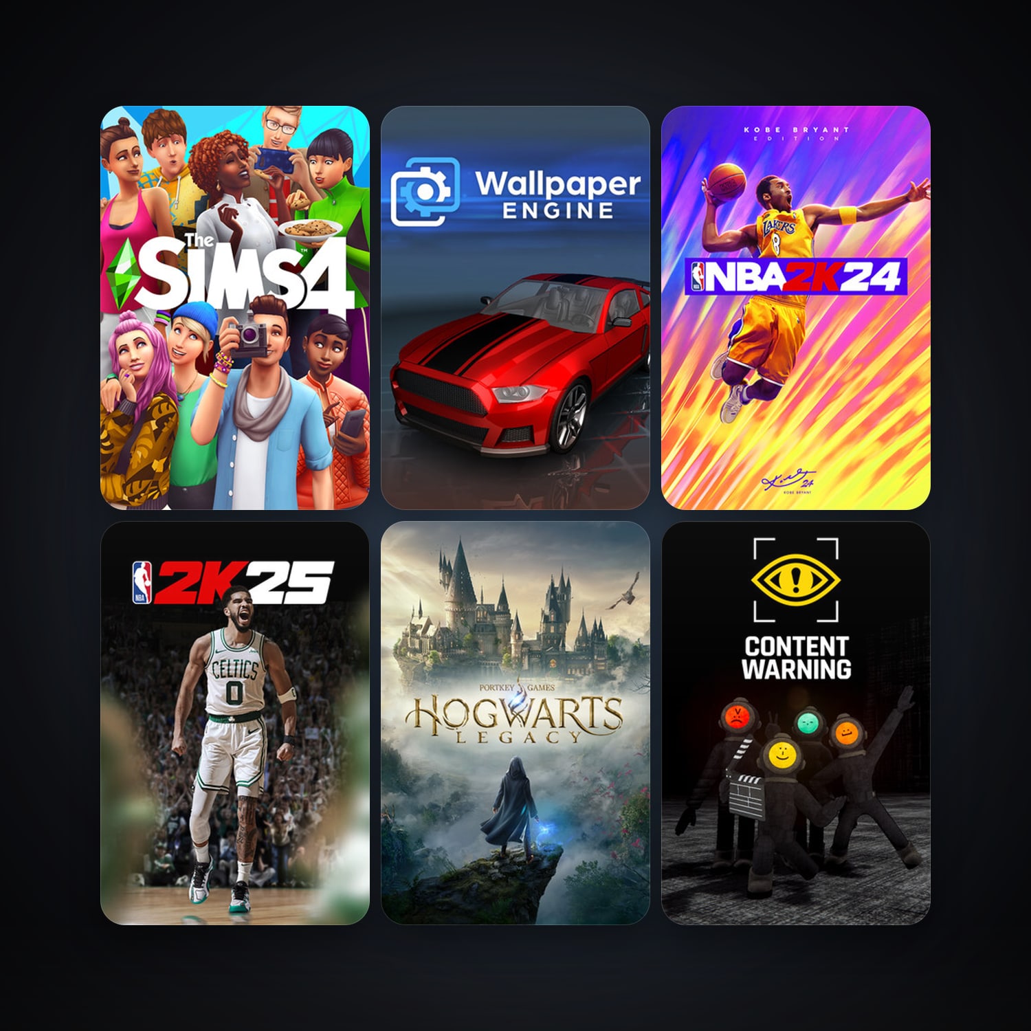 Wallpaper Engine + Hogwarts Legacy, 47 games, clean — HabibiAccounts