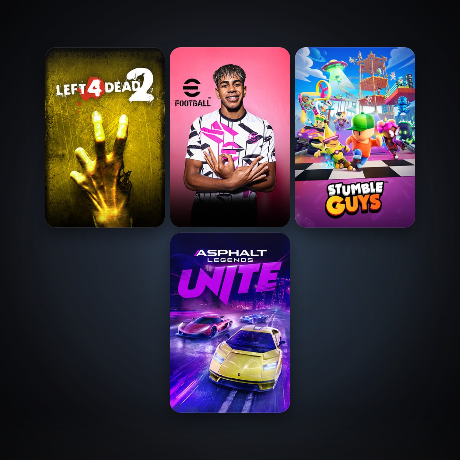 Left 4 Dead 2 + eFootball 2024, 7 games, clean — HabibiAccounts