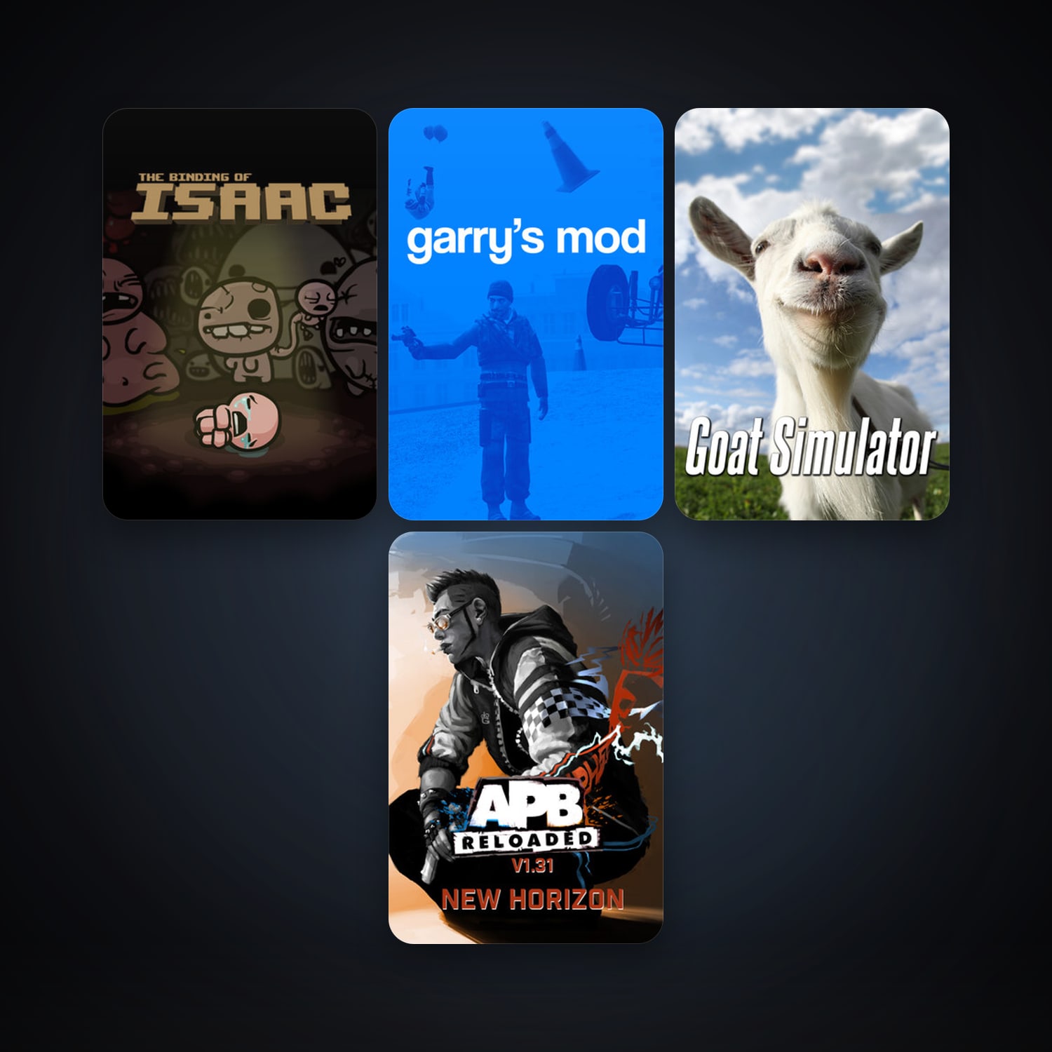Garry's Mod + The Binding of Isaac, 6 games, clean — HabibiAccounts