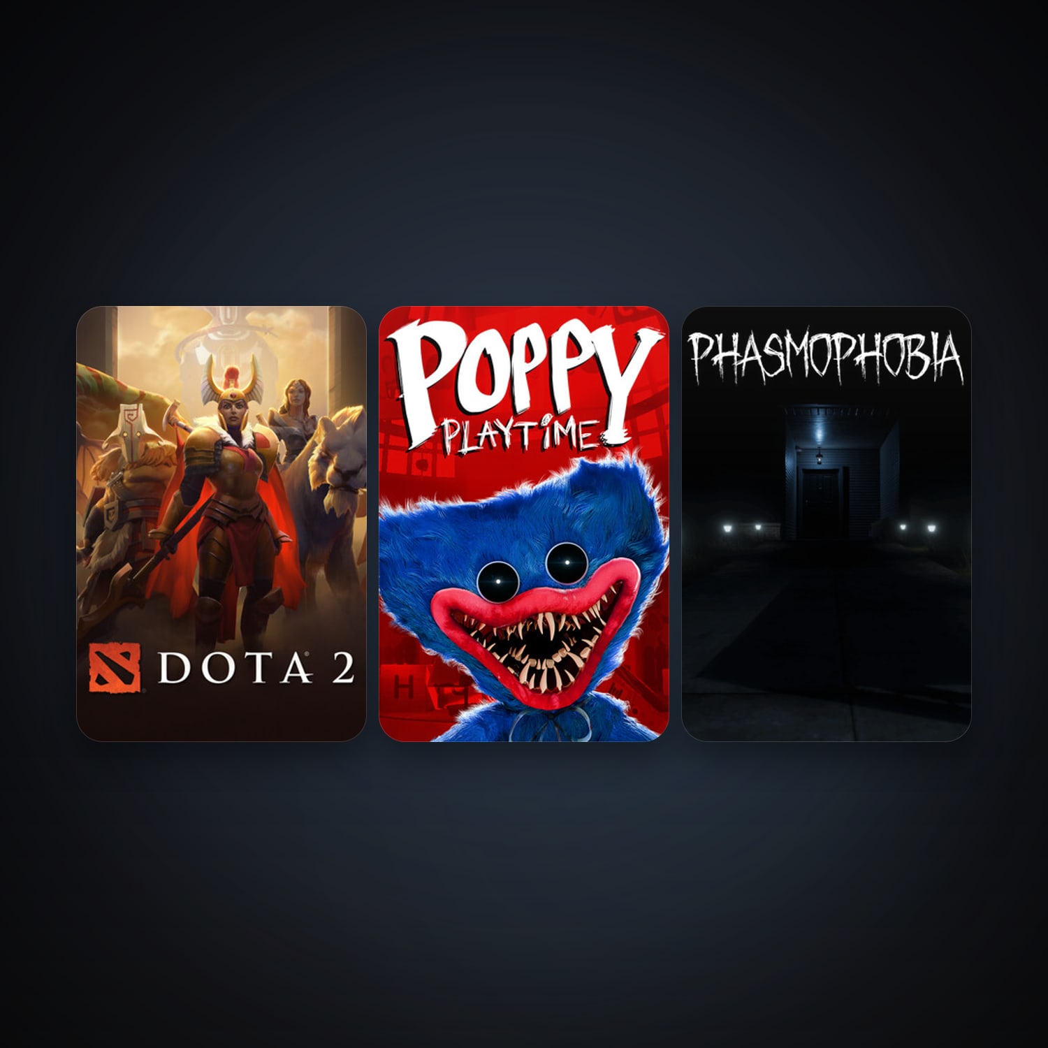 Dota 2 + Phasmophobia, 5 games, clean — HabibiAccounts