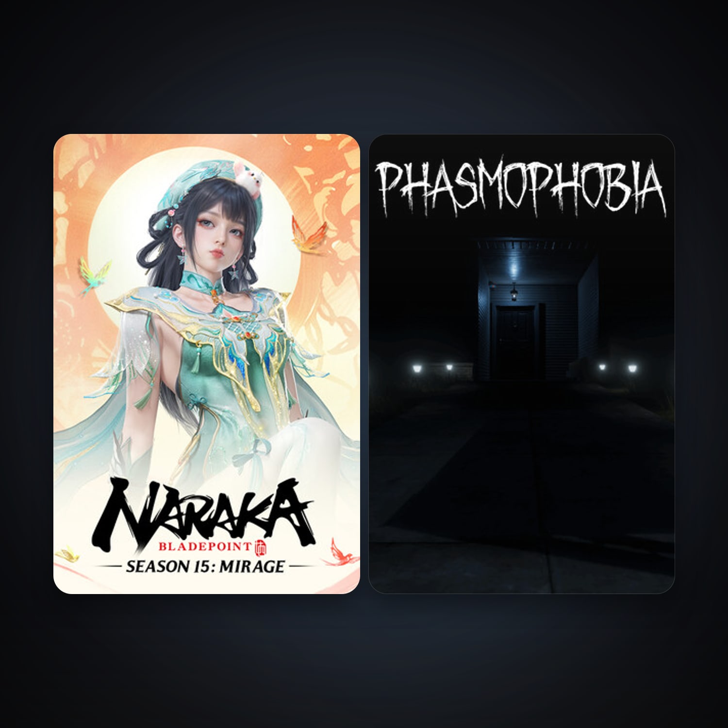 Phasmophobia + NARAKA: BLADEPOINT, 2 games, clean — HabibiAccounts