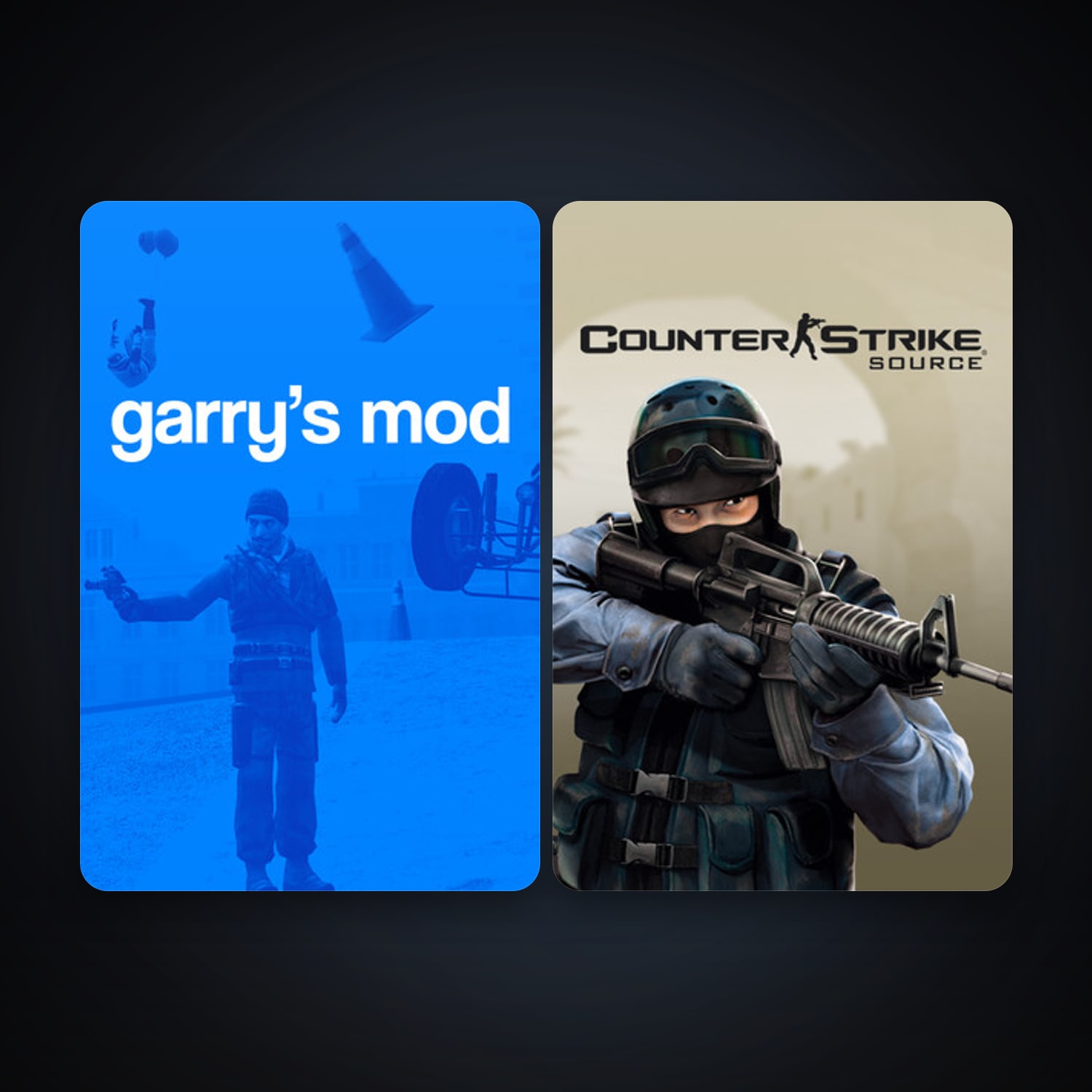 Counter-Strike: Source + Garry's Mod, 2 games, clean — HabibiAccounts