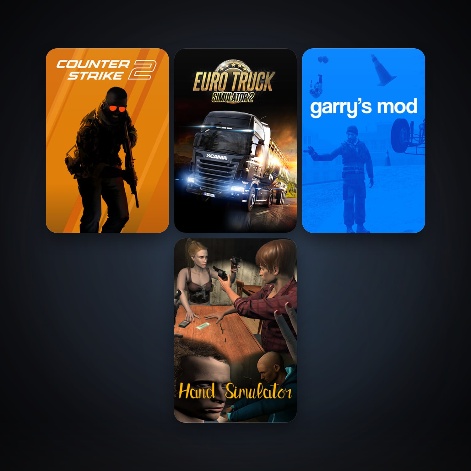 CS2 Prime + Garry's Mod, 5 games, Steam 10, clean — HabibiAccounts