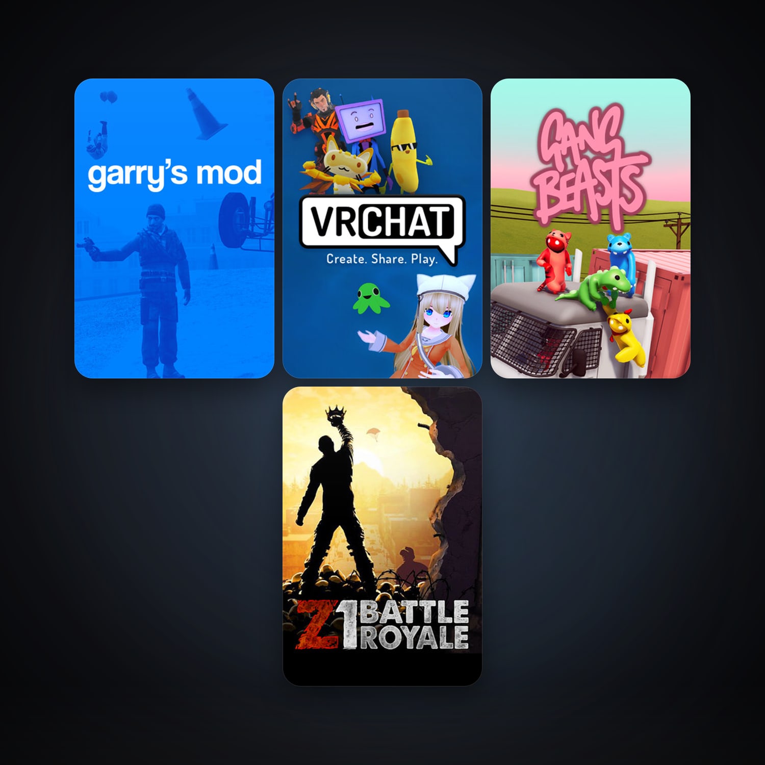 Garry's Mod + Gang Beasts, 5 games, clean — HabibiAccounts